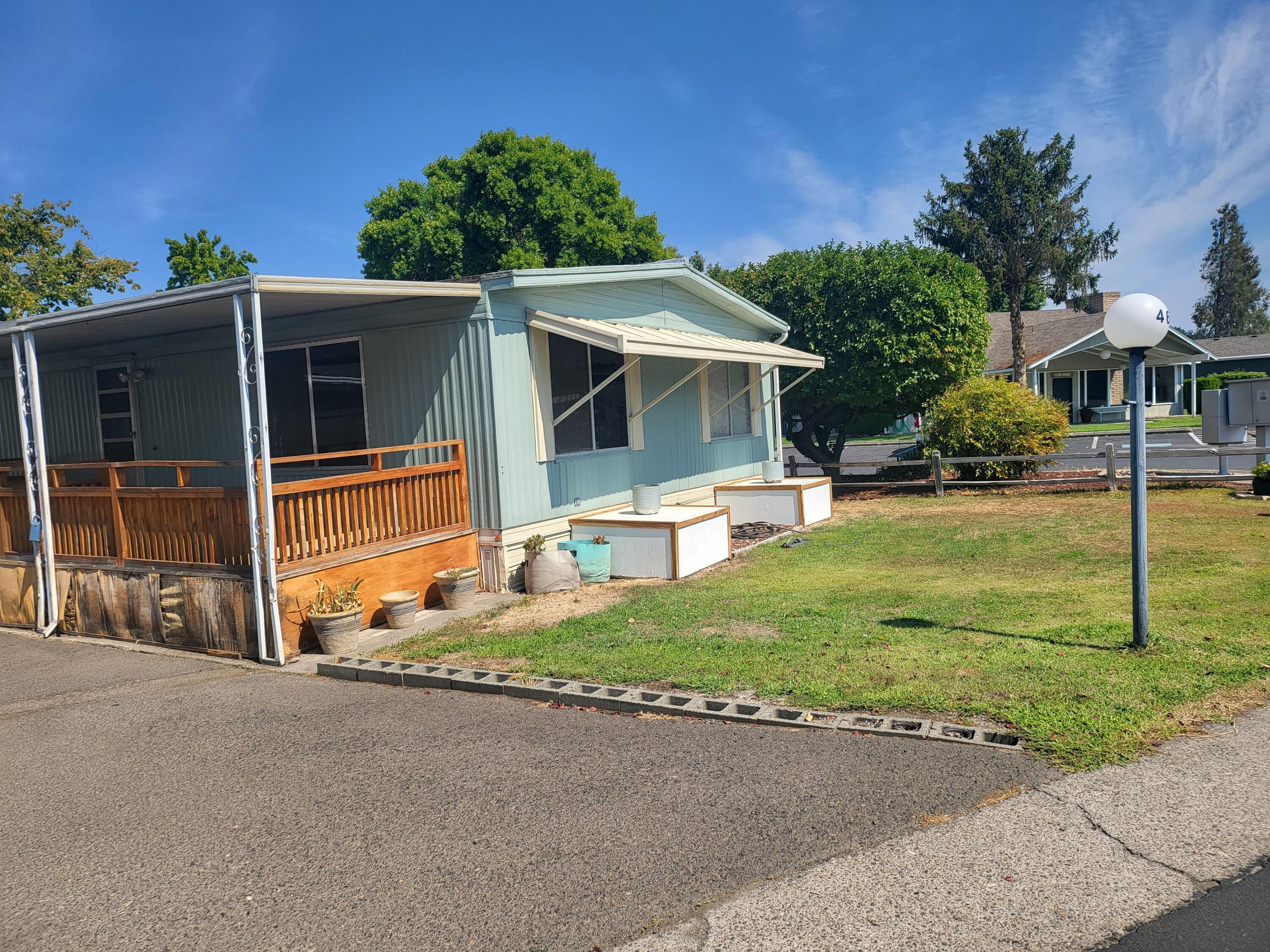 Great Opportunity, Affordable home located in quiet, & desirable Rogue Valley Meadows 55+ community. Comfortable 2 bedroom, 1 bath 960 sqft home.  Centrally located in community, near the club house, close to shopping and medical facilities.  Lots of storage. Motivated Seller