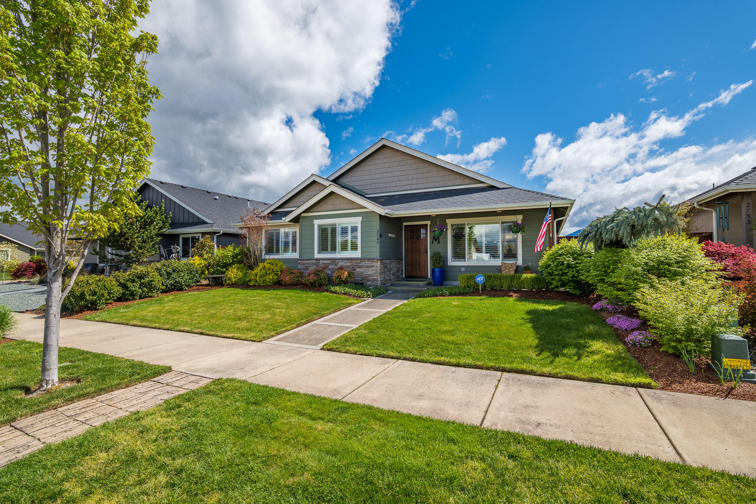 Welcome to this quality built-home by Northridge Construction in Summerfield Estates. The home was built in 2015 but still looks like new. Lots of natural light as you enter. The kitchen features custom cabinets, peninsula island, granite counter tops, gas range, custom range hood, stainless steel appliances, undermount stainless steel sink, deep walk-in pantry. Light colored wooden louver blinds throughout the home. Spacious primary bedroom highlights a walk-in closet, walk-in fiberglass shower with double sinks on the vanity. 2 additional bedrooms bath share a hall and a bath. Front of the house has stone accents, patio area and lovely landscaping. The back yard features a riparian area that gives an open spacious feel, rear covered patio, small area to grow a few vegetables, fully fenced lush green grass, a couple of rose bushes with views of the mountains. 2 car garage with overhead storage racks for additional  space.