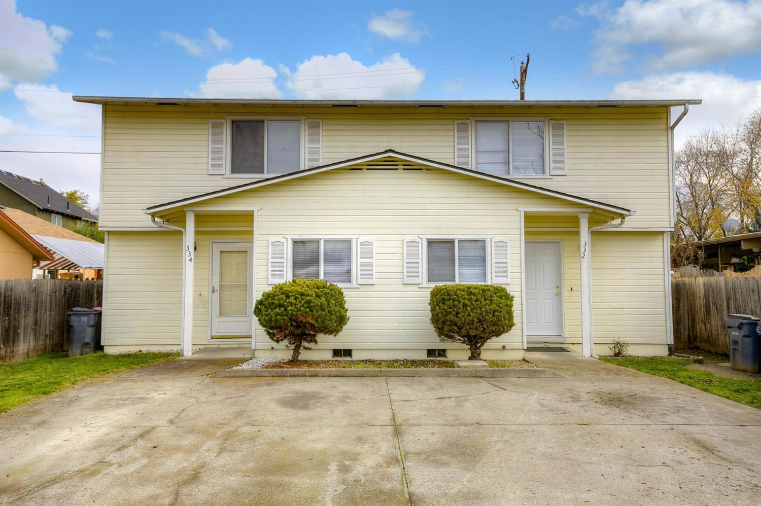 FIRST TIME ON MARKET!! Duplex has been being rented well below market value. 334 has new carpet, paint, doors, hardware and gas stove. 2 story, kitchen, dining room, laundry room and 1/2 bath downstairs. 3 bedrooms and full bath located upstairs. Fenced back area with alley access and storage shed. Property has been wall maintained by owner. A great investment property or live on one side & rent the other side.