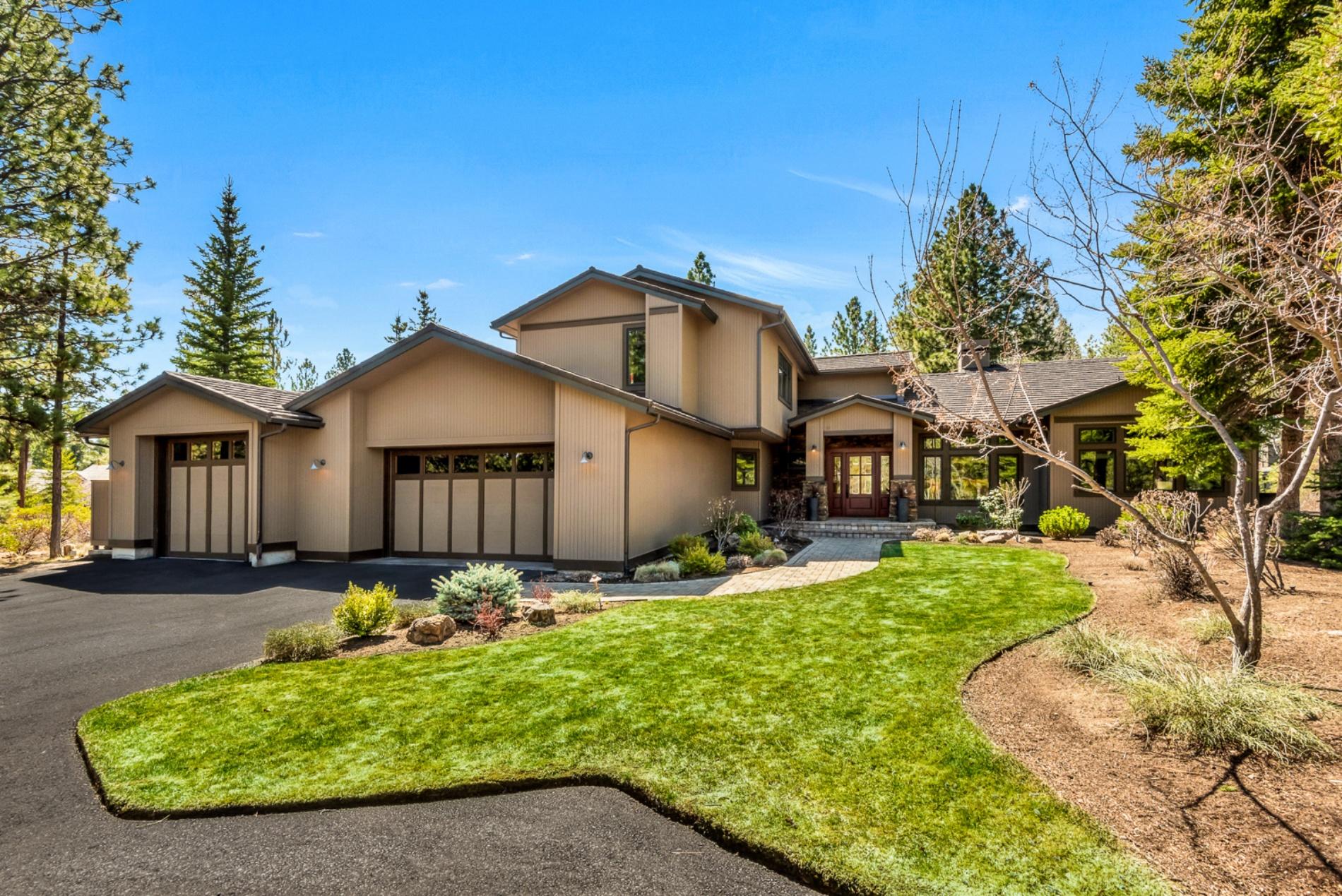 Beautiful high quality home in the Desirable NW Bend Neighborhood of Sunrise Village. This 1.91 AC lot is tucked beneath gracious ponderosas and is very private. Immaculate and move-in ready with all the amenities you expect and desire. Fantastic floor plan with space and room for everyone. Completely flat property and features a pull through driveway.