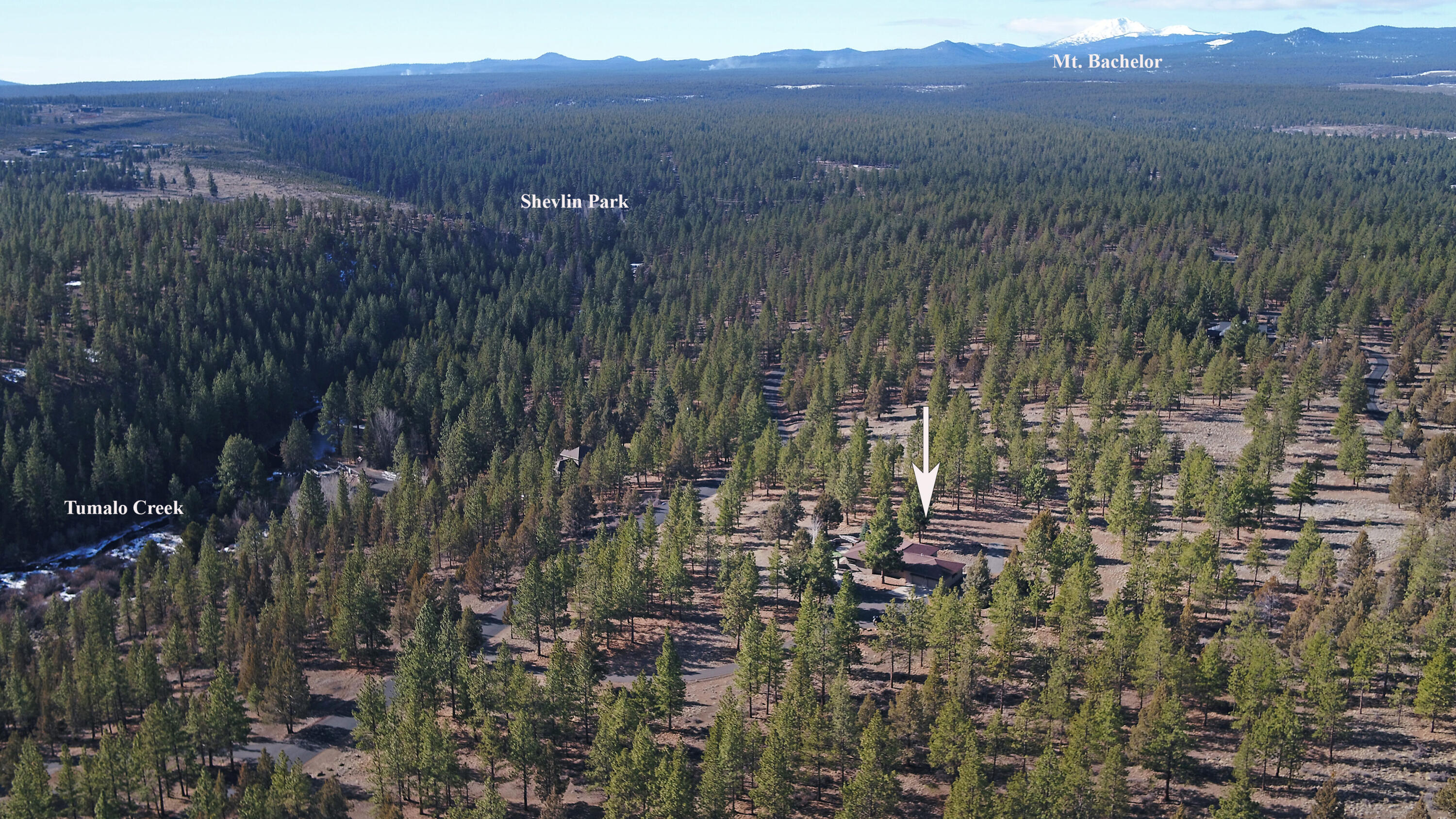 Perfect location near Shevlin Park and Tumalo Creek, and 10 minutes from city center. Peaceful setting on 9.9 acres of ponderosa pines. ICF construction with heavy insulation, very low energy bills. New Jeld-Wen windows in 2019, new Kitchenaid appliances, painted in 2021 and water heater in 2019. Two large bedrooms plus den/office. Oversize garage, plus detached tool shed. Buried propane tank serves BBQ, range and stove in LR. 'The Farm' consists of nine large parcels, allowing for plenty of privacy and room to breath. This property has been ''fireproofed'' with removal of brush and many junipers. Bike or hike forever right out your front door. Rear deck reinforced and wired for hot tub.