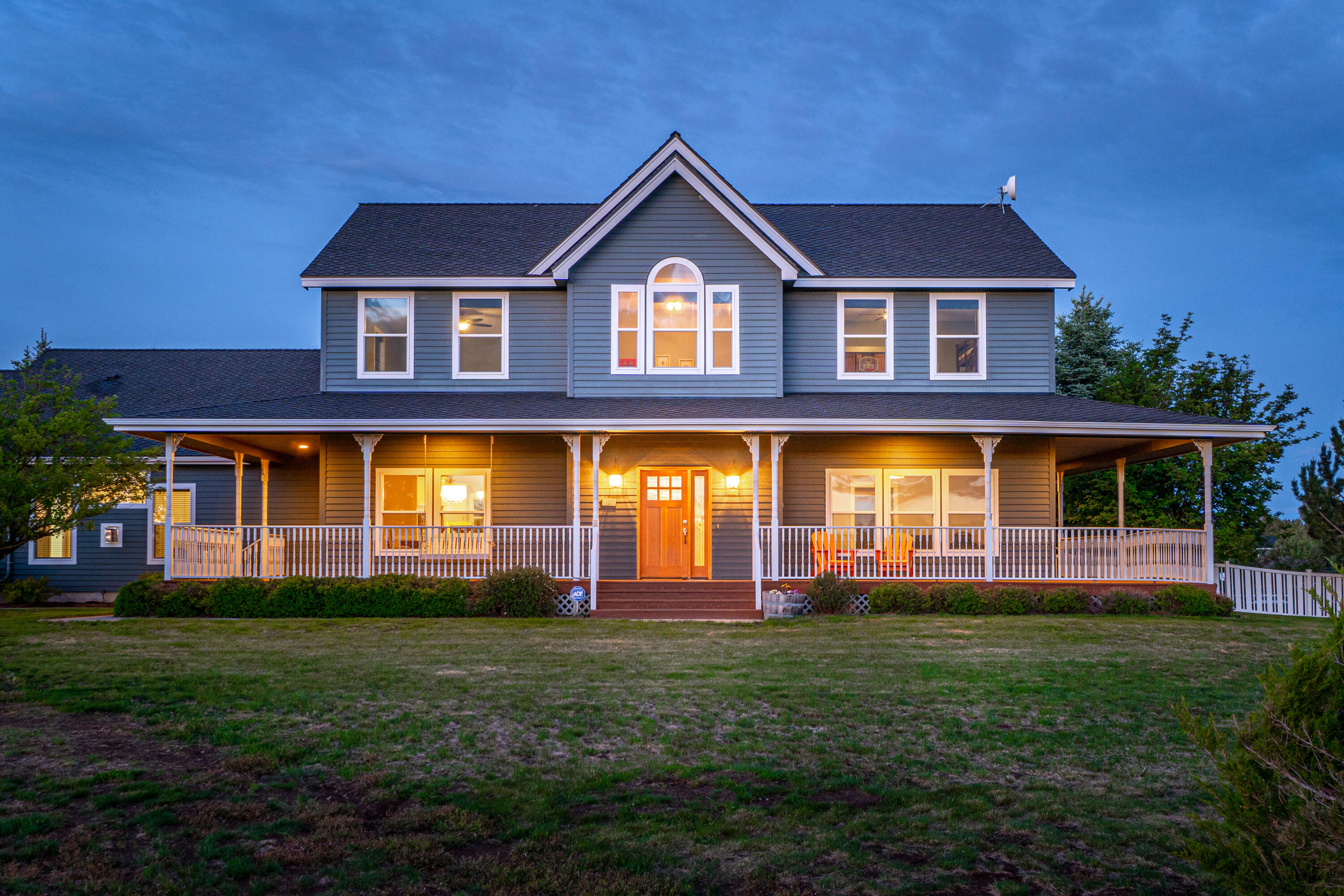 Country living at its best! This distinctive home located on 9.42 acres of natural Central Oregon terrain with Cascade mountain views has had a head-to-toe makeover that will appeal to many. The well appointed & remodeled kitchen has been redesigned with a new island, breakfast nook & stainless steel appliances. There are 2 primary suites. One recently added on the main level with its own family room with gas fireplace, perfect for multi-generational living if needed. There are 4 bedrooms up, one being the second primary. All the bathrooms upstairs have been recently updated with white subway tile, granite counters and tile floors. A brand new mud room off the 3 car garage will make anyone jealous. The latest addition to this property is a solar heated lap pool and custom stone fire pit. Storage will never be a problem with an additional 24'x30' shop with 10' doors. Wide open spaces both inside and out. An extensive list of features is attached, take a look!