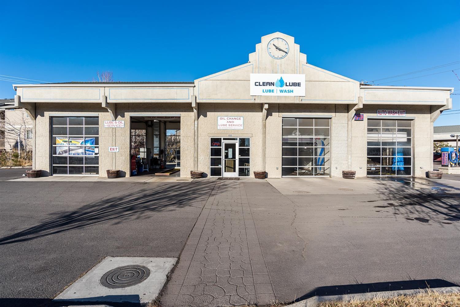 Great Opportunity for an Established Local Business and Property Ownership: This .64 acre lot zoned CC with outstanding visibility on popular Butler Market Rd. is included in the sale of Clean Lube & Wash, a well established business with continuing upside potential. The 4,345 sf building features two 12 foot tall drive through bays, customer waiting room, office, customer & employee restrooms. Also included are 3 popular self wash bays and 2 automated bays. With the continued residential and business growth in NE Bend, this business is well positioned for sustained growth. Financial information is available with a signed NDA.