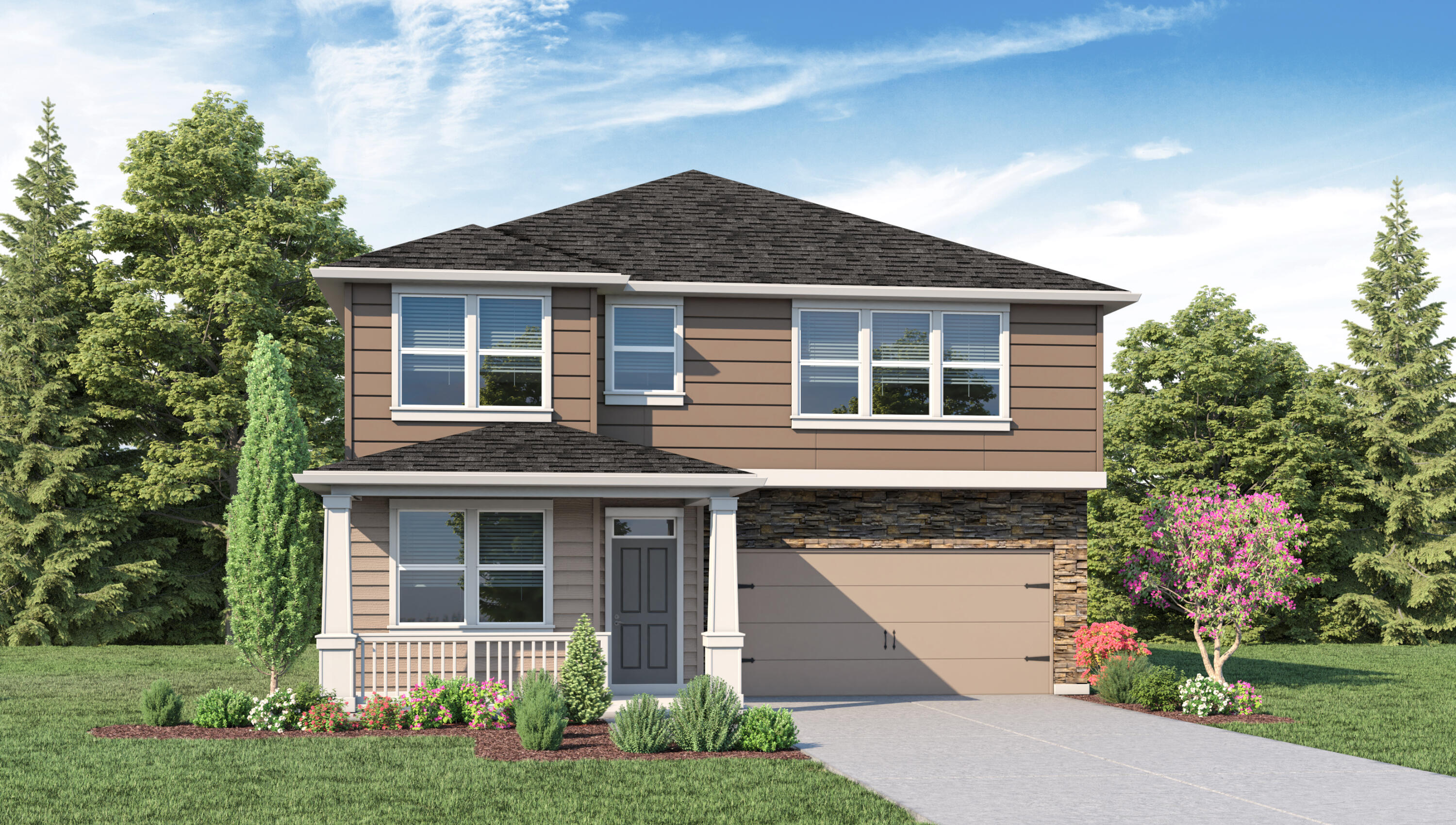 $12,000 CLOSING COST INCENTIVE WITH USE OF BUILDER'S LENDER!  Located in the highly sought after Ironhorse community.  This peaceful location is convenient to Hwy 26 and only minutes to town.  The Wellington plan is a fan favorite featuring 5 bedrooms, and 2 1/2 bathrooms.  Fantastic open concept layout with den or 5th bedroom on main.  The upstairs is a smart open and airy lay out. Quartz, premium laminate, s/s gas range! Smart home package and new home warranty! Estimated late March completion.  Sales office/model home open Saturday - Wednesday 10-5.