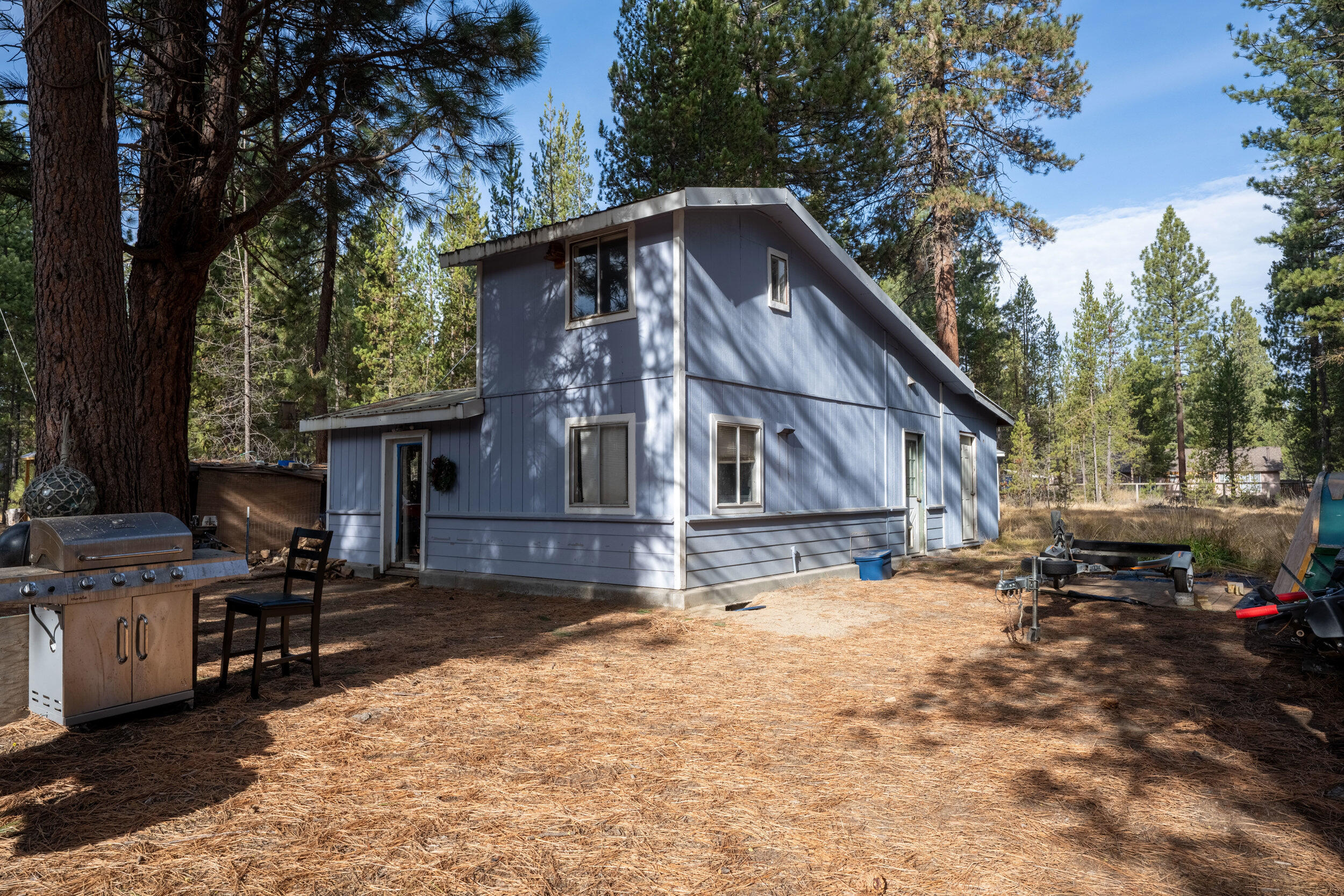 Welcome to 16534 Big Buck Lane! This is your chance to own your little slice of the mountain life here in Central Oregon. This .5 acre property is home to a rustic cabin with septic, power and water. Tuff Shed out building for additional storage. Included is the .52 acre blank canvas property next door!