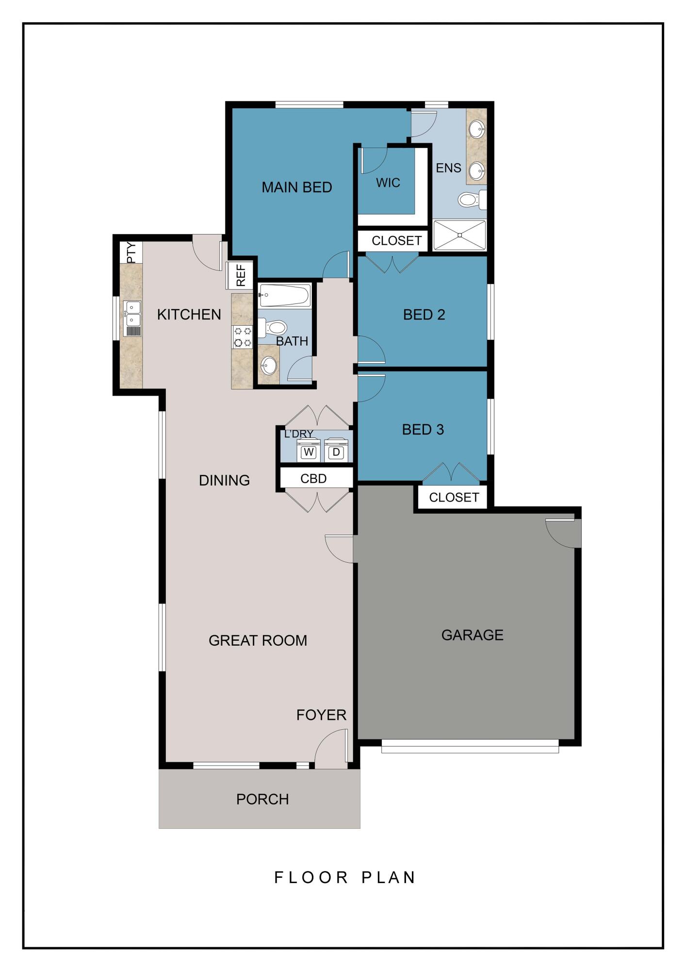 MOVE IN FAST! Don't miss this new home in the Stoneridge Terrace Community w/ miles of trails nearby! Spacious living both inside & out this single level Great Room plan. Open kitchen features plenty of cabinetry & prep space on the slab Quartz counters. Full height designer tiled back splash, large island and SS appliances. Main living spaces offer luxury vinyl plank flooring, tons of natural light and plenty of room for gathering or entertaining. Spacious Owners Suite w/ walk in closet & dual vanities. Two additional spare bedrooms share a full bath. Laundry room w/ washer & dryer hookups is conveniently located. Double car garage, fully fenced, landscaped w/ sprinklers and complete w/ rain gutters. Pre-wired for A/C. Inquire about other floorplans in this neighborhood, still time to pick interior color packages on some. Photos of actual house, slightly different finishes inside. Actual photos coming soon.
