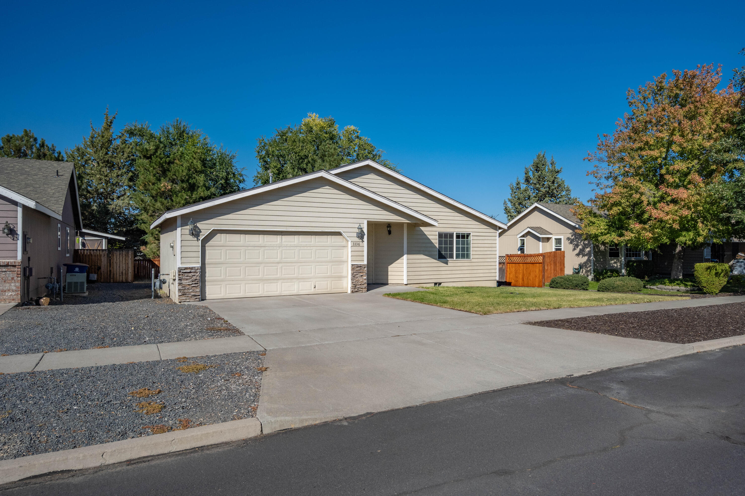 What a great opportunity on Bend's vibrant Eastside! This single-level 3 bed 2 bath super clean, move in ready home is located close to the end of a cul-de-sac offering exceptional value under $470, making it ideal for first-time buyers, investors, or retirees. Located in a peaceful neighborhood, the property boasts a private backyard perfect for relaxing or entertaining. With its open layout and options to customize, this home invites you to add your personal touch and create your ideal space. Enjoy the convenience of nearby parks, schools, hospital facilities, the On Tap food cart lot and amenities. Invest in a property with great potential. Don't miss this chance to own a home that blends opportunity and value!  Low HOA's at 13.50 per month paid annually.