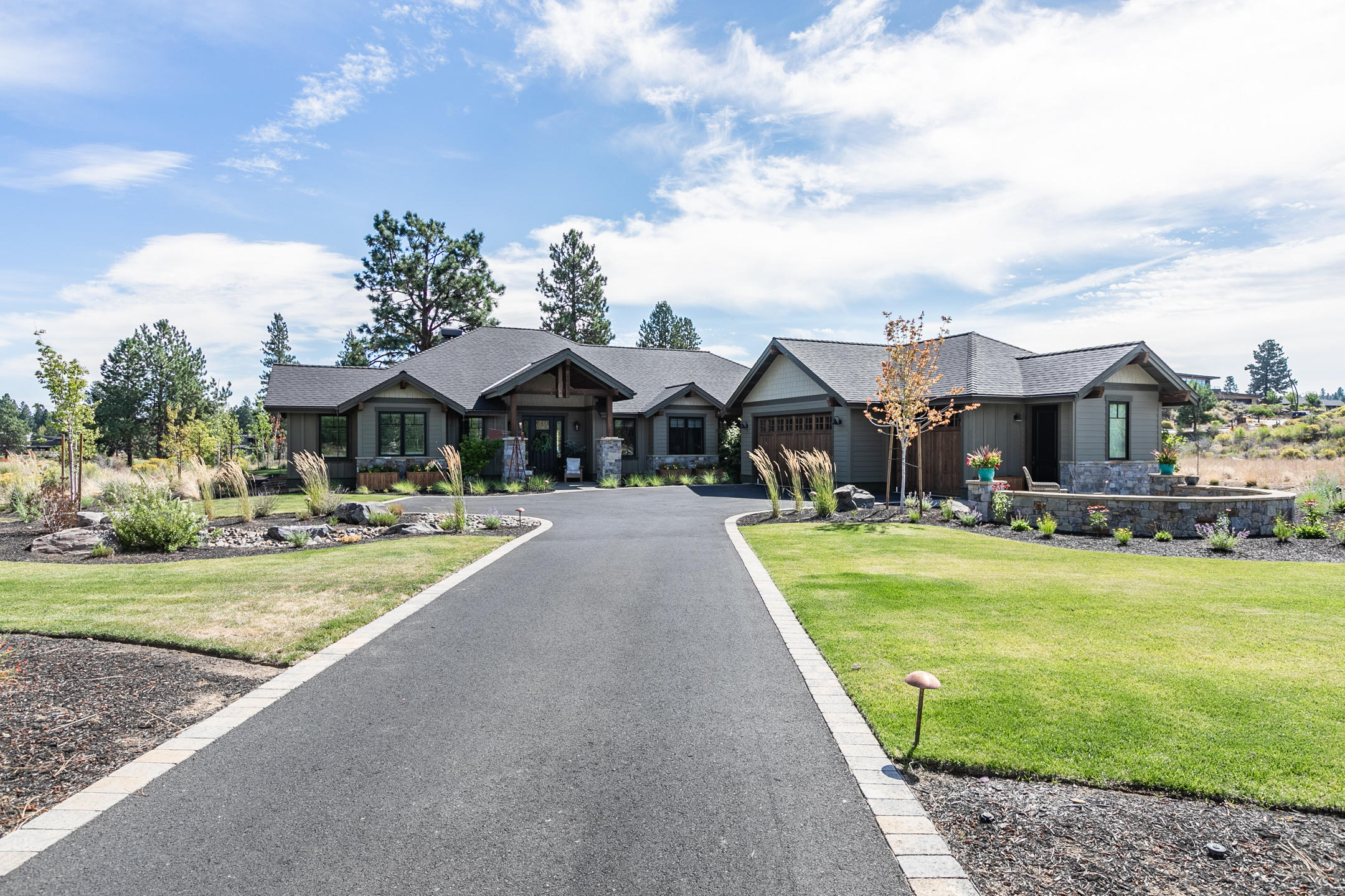 Timeless elegance abounds in this single level golf course frontage home in the desirable Tetherow golf  resort community.  Enjoy outdoor living at its finest with the amazing outdoor kitchen, gas fire pit & fireplace.  The extensively landscaped back yard is the perfect place to enjoy the views of the the make it or break it 15th green and Hosmer Lake.  This single level beauty features a 3 car garage, office, oversized laundry room.  The house is perfectly designed to allow the ultimate privacy the master suite flanks one end of the home  the additional bedrooms, both with ensuite, sit on the other end of the home.  The true heart of the home can be found in the vaulted great room.  Every corner of this home has been masterfully designed, this home is truly turn key.  Topped off with breath taking views of Mount Bachelor from the front porch.