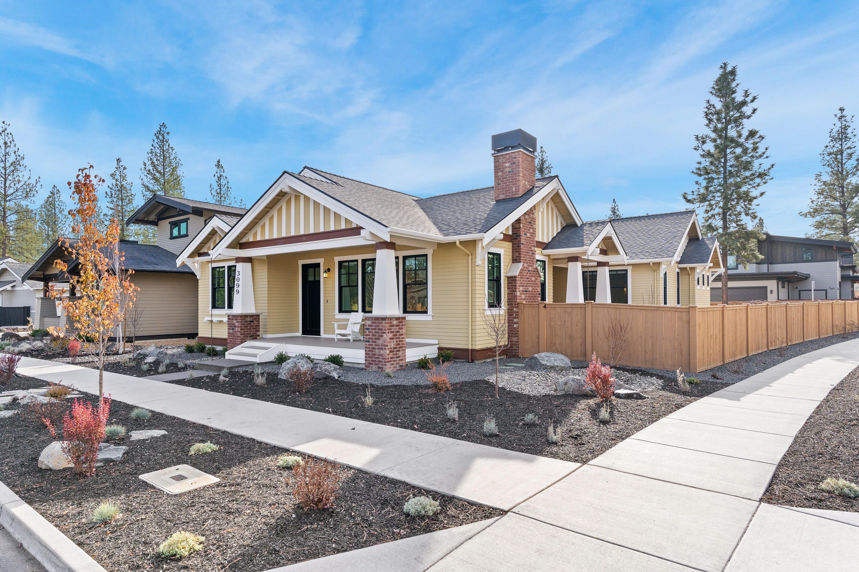 This Earth advantage home is a 2063 sq. ft. 3 Bedroom, 2 ½ bath single story craftsman home in Discovery West. The home has a large chef's kitchen with built-in Thermador appliances, a large center island, custom painted cabinets and two pantries. Primary has large WIC, heated custom tile floors, soaking tub and walk-in shower. A large mud room/laundry room off the garage has great storage, and an office/flex room is a bonus.  Interior features include wide plank wood floors, wood doors that were stained to match the floors and custom trimmed windows, doors and fireplace with adjacent storage benches.  Custom blinds on all the of the windows. A finished, and conditioned office/workout/gear room adds the conditioned sq. ft. up to 2190 sf. Outside there is a large covered patio and covered porch. The driveway was extended with crushed stone for more off street parking. Home includes a privacy fence, low maintenance yard and large 2 stall garage. Sprinter parking.