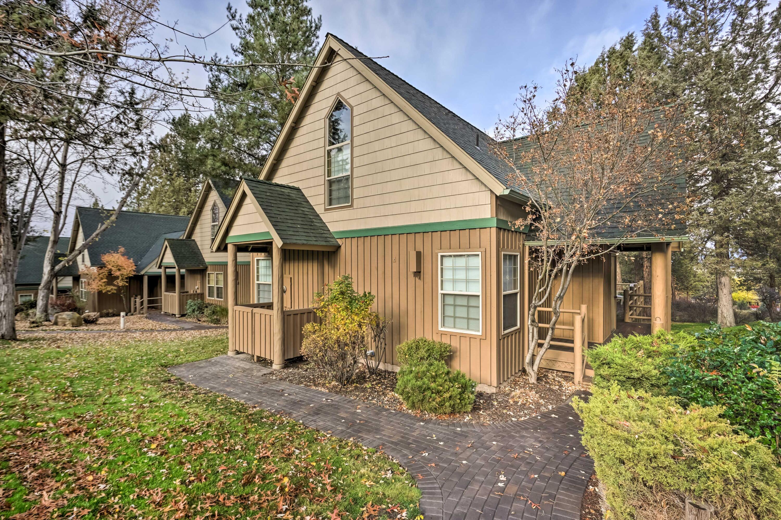 Beautiful furnished chalet at the Running Y Resort with a gently flowing creek that runs across the front yard.  Three bedrooms, two baths and a loft.  The large deck overlooks common area.  Chalet is currently a successful Airbnb rental.