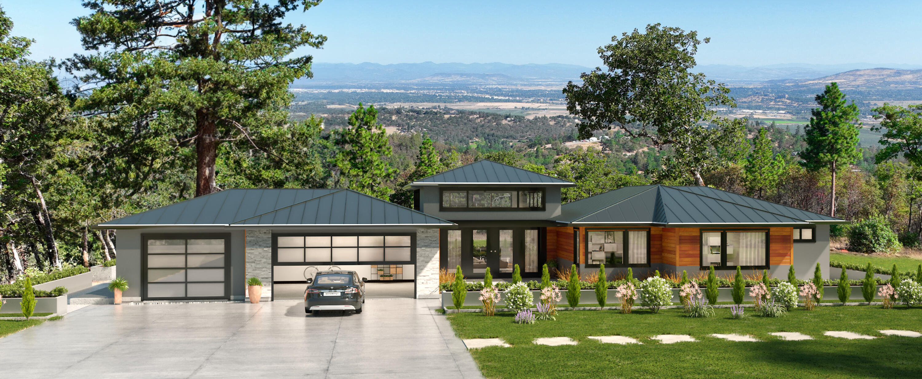 Come tour Coleman Hills! This proposed Asher Homes residence captures the essence of refined rural living - perfect for a private 20ac lot. Maximizing natural light & valley views, the single-level modern home merges efficiency with artful design—creating a sanctuary. Inside, expansive windows frame the horizon from the primary suite, great room, kitchen, & covered outdoor patio. Custom built-ins, large-plank hardwood flooring, & a stone fireplace with reclaimed wood mantel anchor the interior's warm contemporary aesthetic. Every element reflects Asher Homes' decades of experience in high-performance, sustainable homebuilding. Constructed to Earth Advantage Platinum standards, the design incorporates a 5-stage high-efficiency HVAC with air purification, radiant floor heating in the primary bath, solar-ready infrastructure, & a wildfire-conscious material palette. Coleman Hills & Asher Homes combine to deliver a breathtaking end product overlooking the beautiful Rogue Valley.