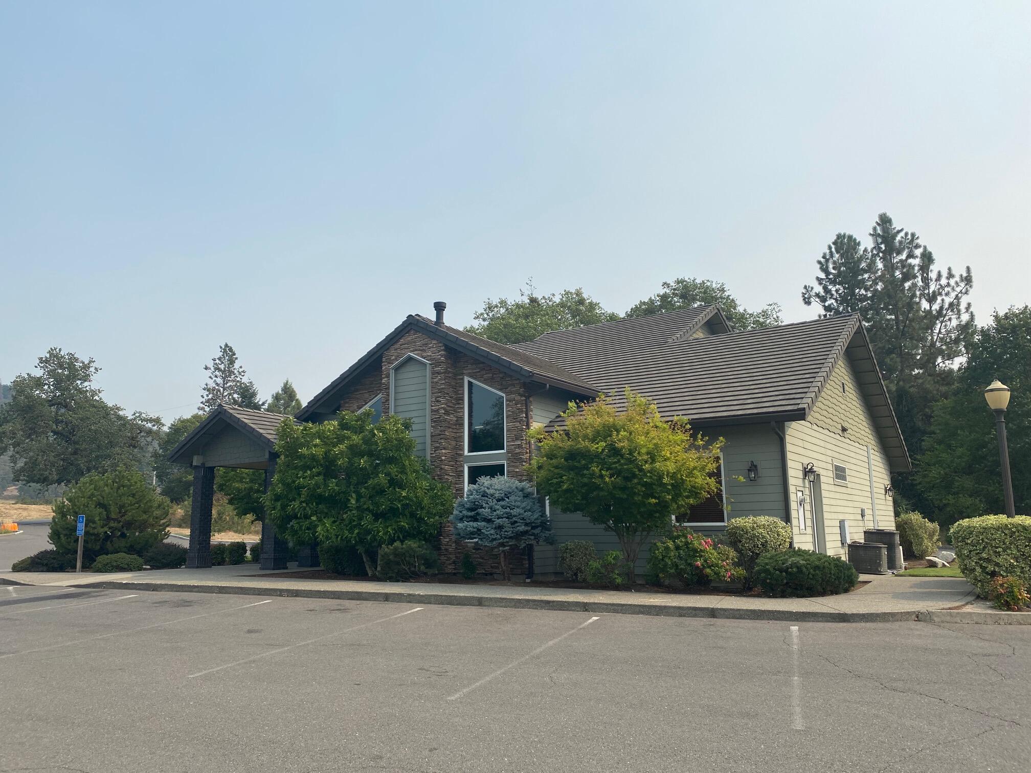 Former bank branch on a high-exposure I-5 interchange corner location just outside of Grants Pass, OR.  Approx. 3,006 SF two-story building with drive-thru lanes on a large, 1.28 acre lot.  First-class building with approx. 2,546 SF on the ground floor and 460 SF of second floor space.  The property is zoned Community Commercial (Josephine County), which permits a wide range of commercial, office and medical uses.  Located just off of Interstate 5 on a signalized corner location.