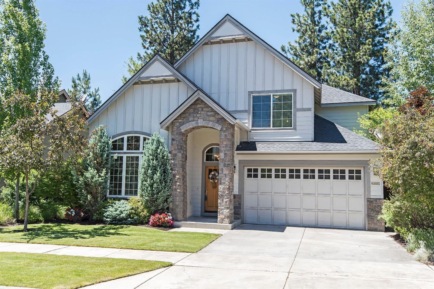 Location, Location, Location! This bright and spacious four-bedroom home in SW Bend is within 2 blocks of the Deschutes River Trail, three beautiful parks and a short walk or bike ride to restaurants and more! The master suite has a large walk-in closet and bathroom with soaking tub, shower, and double vanity sinks. The 3 additional bedrooms are also spacious, and the second bathroom has double vanity sinks as well! The Northwestern style home has vaulted ceilings, and beautiful hardwood cherry floors and cabinets in the open concept kitchen and living room. There is ample storage space in the kitchen and even more in the butler's pantry!&nbsp;The two-car garage plus tandem offers lots of storage space for all your Central Oregon toys. The mature landscaping in the front and backyards has been meticulously maintained and the large Pine/Aspen trees offer privacy for your backyard BBq's. HOA dues include: swimming pool, children's' wading pool, fitness center, access to Community Lodge.