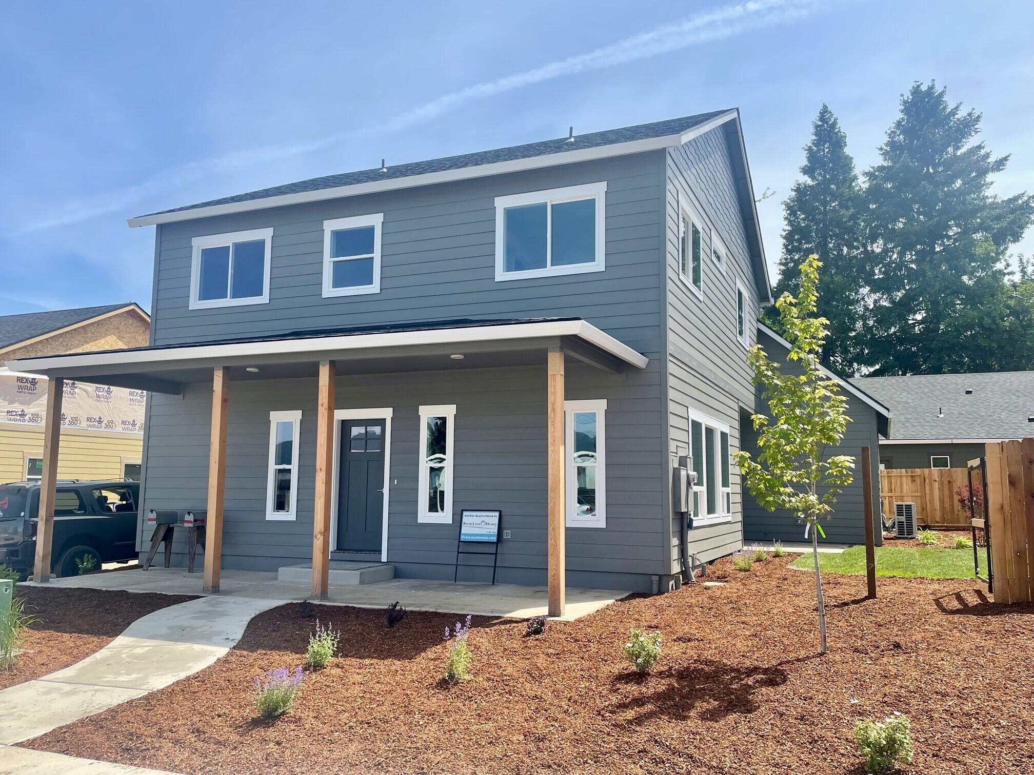Beautiful new energy trust certified 2 story home in the Ione's View Subdivision.  This 2022 home is one of the quality built homes in this new SW Medford neighborhood & offers comfort, space and incredible features throughout. The first floor boasts beautiful laminate floors, a spacious gourmet kitchen with quartz counters, big island and breakfast bar open to the great room w/ electric fireplace as well as a lovely dining room, half bath and pantry/laundry room. Upstairs offers two spacious bedrooms, guest bath, a stunning master suite and a large bonus room. Enjoy hosting BBQs on your covered back patio and this home will be fenced and landscaped with an attached two car garage. Don't miss out on this beautiful new home w/ lovely mountain views- estimated completion is approximately April 28th!