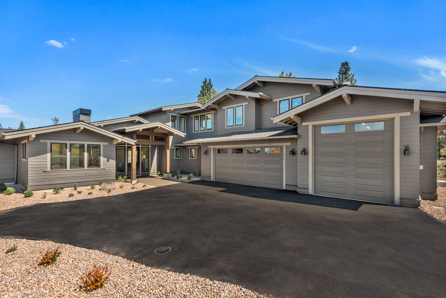Modern craftsman in Bend's premier neighborhood, Discovery West. Vaulted entry leads to an open great room, dining area & generous kitchen featuring custom cabinetry, slab quartz counters, premier appliance package & large pantry. Resident bedroom suite on the main floor with radiant floor heat in the bathroom, tiled shower, soaking tub & walk-in closet. Main level office for the work from home professional along with additional storage. Upstairs includes two additional guest bedrooms, guest bathroom & generous flex/bonus space. Massive three car garage with third bay to accommodate all your toys & storage needs, or a van/recreational vehicle. Discovery West, situated on 245 acres on Bend's Westside, is the newest community by the developers behind the award-winning NorthWest Crossing neighborhood. The neighborhood will offer a variety of home types and sizes, a community plaza & 40 acres of parks/trails.