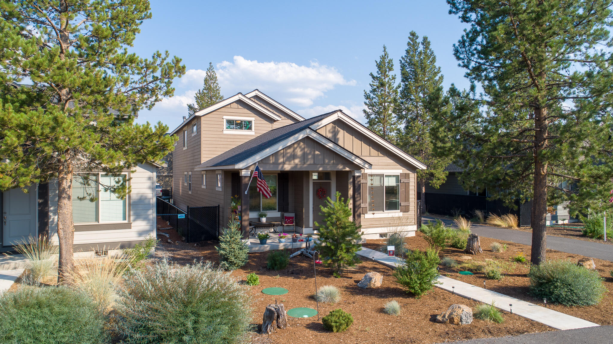 Seller is now offering a $5000 credit to be used towards buyer closing cost or discount points.. Beautiful home is located in the  Crescent Creek neighborhood with community basketball court, park, bike/ walk paths, club house and fitness center just across the street. This home features two living areas, one upstairs and one downstairs. Open living area with coffered ceiling that allow for an abundant of natural light. Gas fireplace to curl up in front  of on those cooler Central Oregon nights. Main floor primary bedroom with walk-in closet. Primary on-suite bath has private toilet area, shower and bath tub. Kitchen features Quartz countertops, shaker style cabinets, luxury vinyl plank flooring. Upstairs features a loft, large light and bright living area. This home is within 1 miles of all La Pine schools. Come see what all this home has to offer.