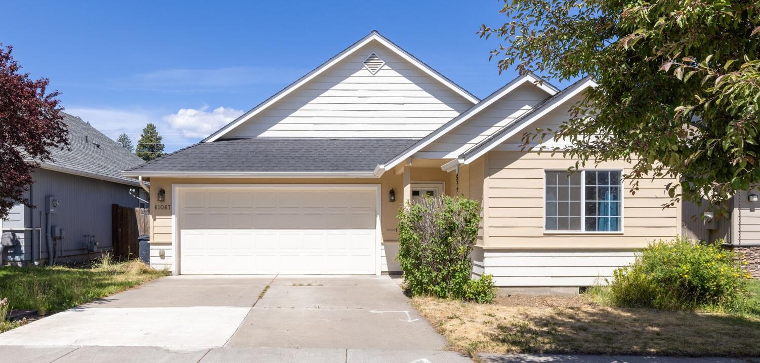 Affordable, functional, and cute as can be—this single-level 3 bed, 2 bath home offers easy living in a quiet neighborhood. Enjoy a bright and open layout with high ceilings, a comfortable primary suite, and an open kitchen and dining area perfect for everyday living or entertaining. Forced air heat keeps things cozy year-round, while the fenced backyard adds privacy and space to relax or play. You'll also appreciate the dedicated laundry area, 2-car garage, and convenient access to shopping, schools, and the parkway. A great home at a great value!