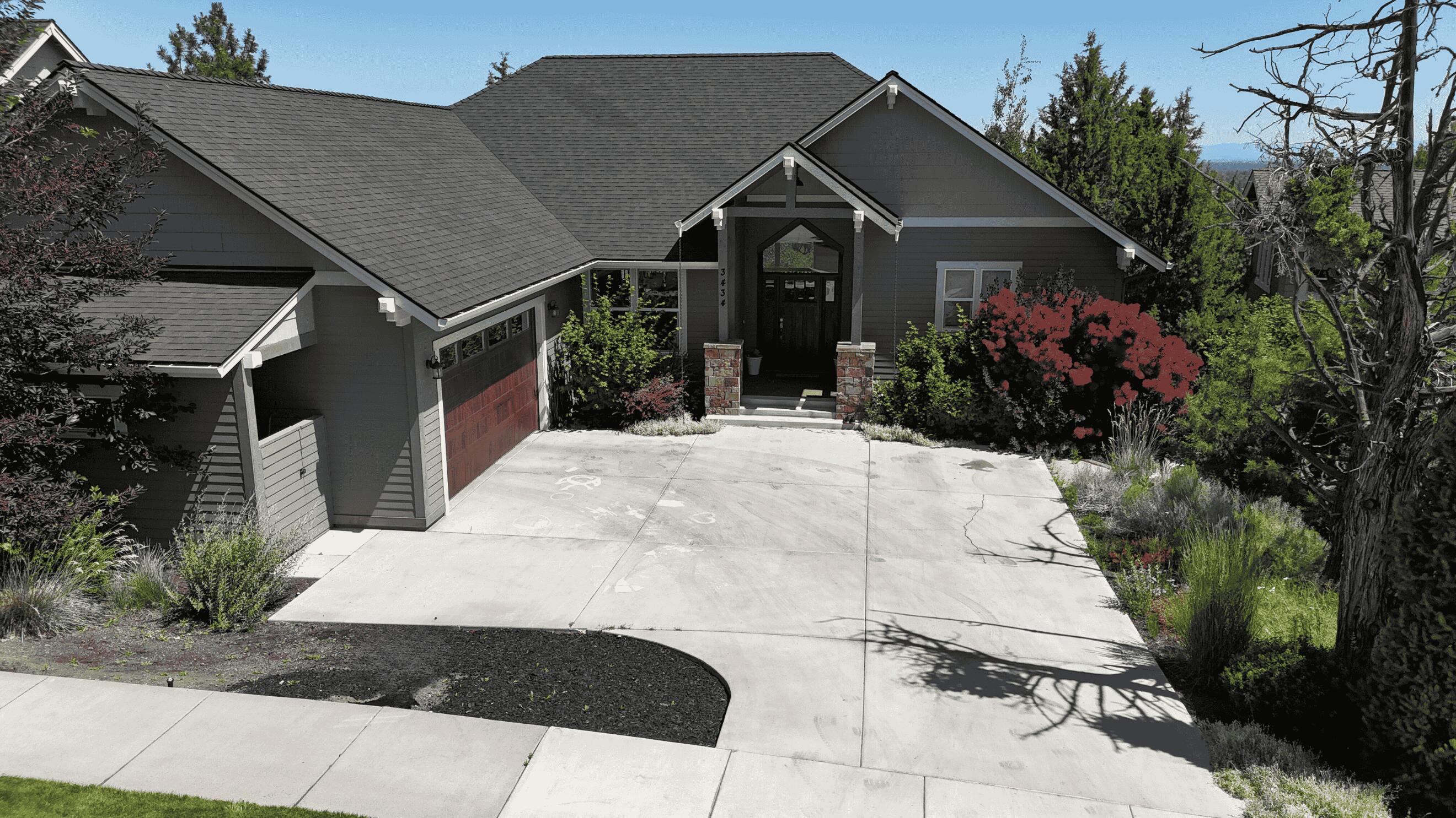 Welcome to this luxurious home in Awbrey Park, a congenial west side neighborhood graced by tree-lined streets, a park and Deschutes River Trail access. Entertain effortlessly in the expansive great room and main floor living areas. Unwind in the secluded primary suite, boasting a lavish spa-inspired standalone tub, capacious shower and enviable walk-in closet. A private wing accommodates guests with an en suite bedroom and 2 additional beds connected by a Jack & Jill bath. Descend to the lower level, where a sprawling bonus room with its own half bath fosters creativity and active pursuits. The 700 SF guest quarters epitomizes hospitality and ''be our guest'' charm with an inviting living room, sleek kitchen amenities, bedroom & full bath with elegant finishes. Step outdoors to the fenced yard, where a patio, hot tub, and a covered, heated deck from the main floor beckon to create an ideal indoor-outdoor lifestyle.