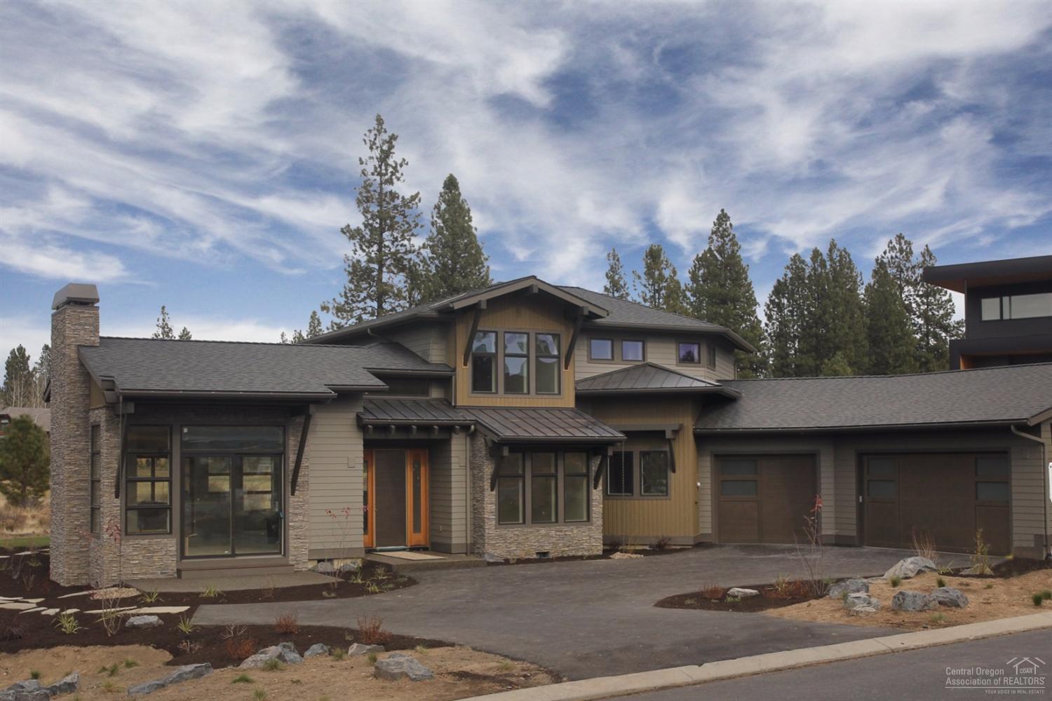 This exceptional home is under construction by award-winning Greg Welch Construction. Located on an elevated & sunny .44 acre lot, this home overlooks Broken Top Golf Course to the North & East, features solar exposure, views over Tetherow & the mountains from the front. This inspired NW design features a dramatic main level with open living, vaulted ceilings, outdoor living on the front & rear, formal den & master suite with direct outdoor access. The upstairs features two bedrooms & a large bonus room.