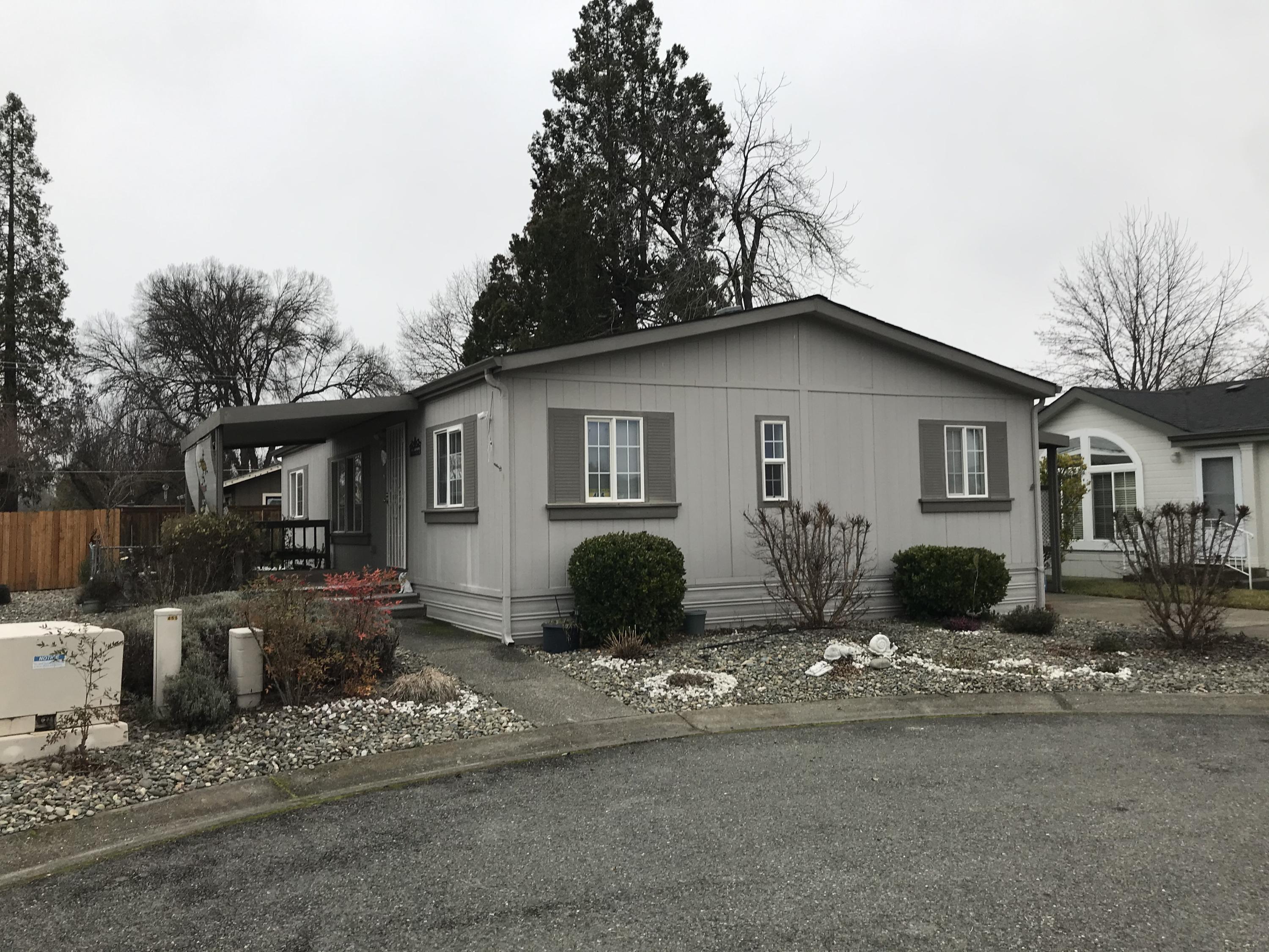 WOW! Well cared for 3 bedroom 2 bath, split floor plan 1995 manufactured home in 55+ Willow Estates North. Great kitchen with lots of cabinetry, counter space and breakfast bar. Wonderful covered front deck for outdoor enjoyment. 3rd bedroom could be second master or great art/craft room with bathroom. Includes all appliances plus washer & dryer. Updates a new heat pump in October 2020 and new roof approx. 4 years ago. Fenced backyard, low maintenance landscaping and a ramp for easier access. End of cul-de-sac location, no thru traffic. Space rent of $600.00 mo.  includes water and sewer. Park approval is required, 1 pet allowed, up to 15 lbs. RV parking may be  available.