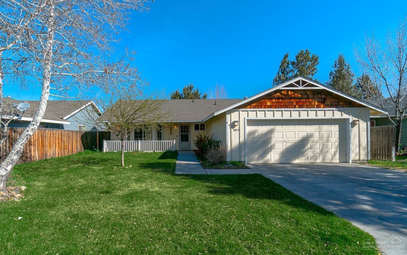 Charming 3 Bedroom 2 Bath single level home in SW Redmond. Abundant natural light from the large bay windows in the living room and featuring vaulted ceilings. The living space opens to the dining area and kitchen with tile counters, gas range and pantry. Keep cool in the master bedroom with its ceiling fan, his and her closets and master bath with double sinks. The dedicated laundry room has great storage with cabinetry and full closet. Plenty of space in the double car garage. This home has a 2 year old furnace along with a/c to keep you comfy during any season. Fully fenced back yard, large front yard and sprinkler system. Come make this sweet house your home.