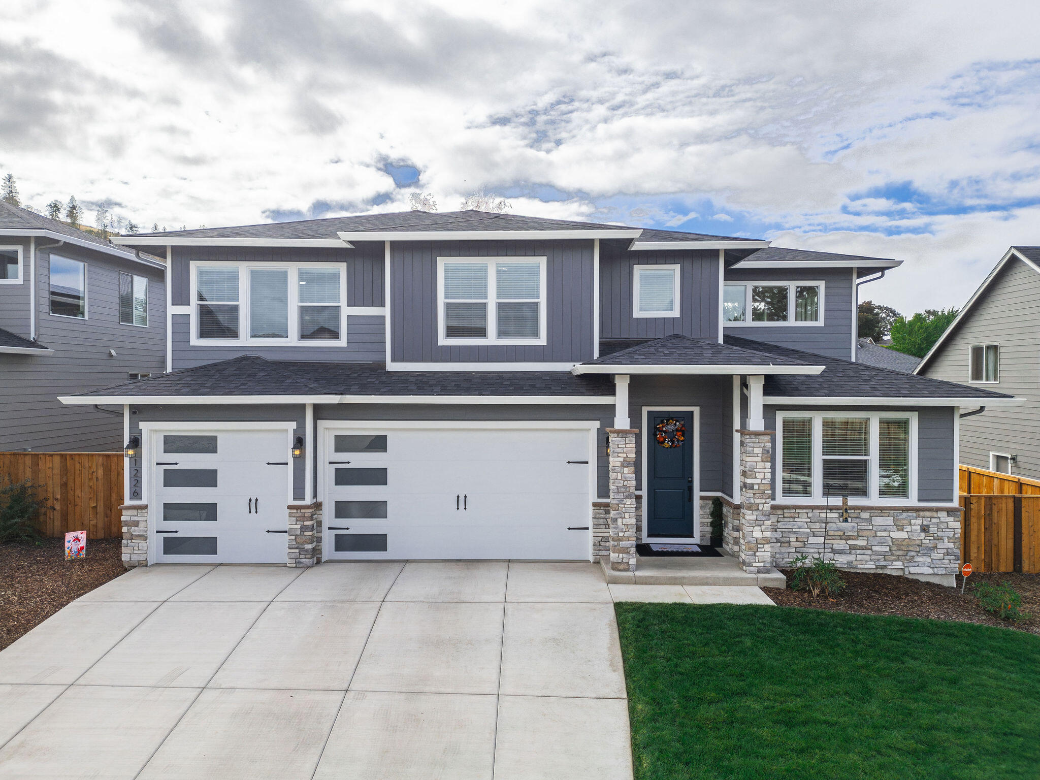 Located in the Eagle Point Golf Course Community, this home provides the perfect blend of Luxury, Comfort and Smart Living w/ Solar! This 3355 sq ft home with 3 Car Garage includes 4 Bedrooms + an Office, 3 Full Bathrooms and a Powder Room. 2 of the Bedrooms are Primary Suites.One on each level! The Spacious Great Room is light and bright with 18-foot ceilings,2 stories of windows and a gas fireplace.The Great room is open to the Gourmet Eat-In Kitchen with Custom Cabinets,Quartz countertops,extended Marble backsplash,Gas Stovetop,Large Island w/ reverse osmosis water spout at sink,Butler's Pantry and walk-in Pantry. Elegant Main Level Primary Suite features Spa-like Bathroom w/ free standing soaking tub,Frameless tiled shower,dual sinks,Walk-In closet, and water closet.The main level also includes a Custom Built Office,Formal Dining,and a private Pet restroom area.Upstairs is a loft area,the 2nd Primary Suite (currently used as a Game Room),2 more bedrooms, a Bathroom and Laundry.