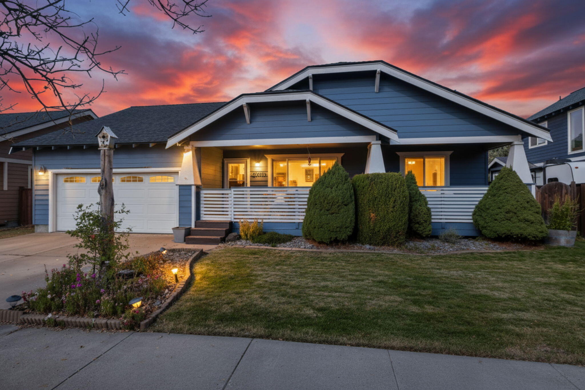 Located in a quiet, established neighborhood on Bend's northeast side, this well-kept single-level home offers comfort, convenience, and room to breathe. The open layout features vaulted ceilings, large windows, and a seamless flow from the living area to the kitchen, which includes generous counter space, ample cabinetry, and Brazilian cherry hardwood floors. The private primary suite has a walk-in closet and full bath, while two additional rooms provide flexibility for guests, work, or hobbies. Outside, a spacious fenced backyard is ideal for relaxing, gardening, or entertaining. Enjoy mature trees, peaceful streets, and a location close to parks, schools, shopping, restaurants, and medical services. A rare single-level opportunity in one of Bend's most convenient settings.