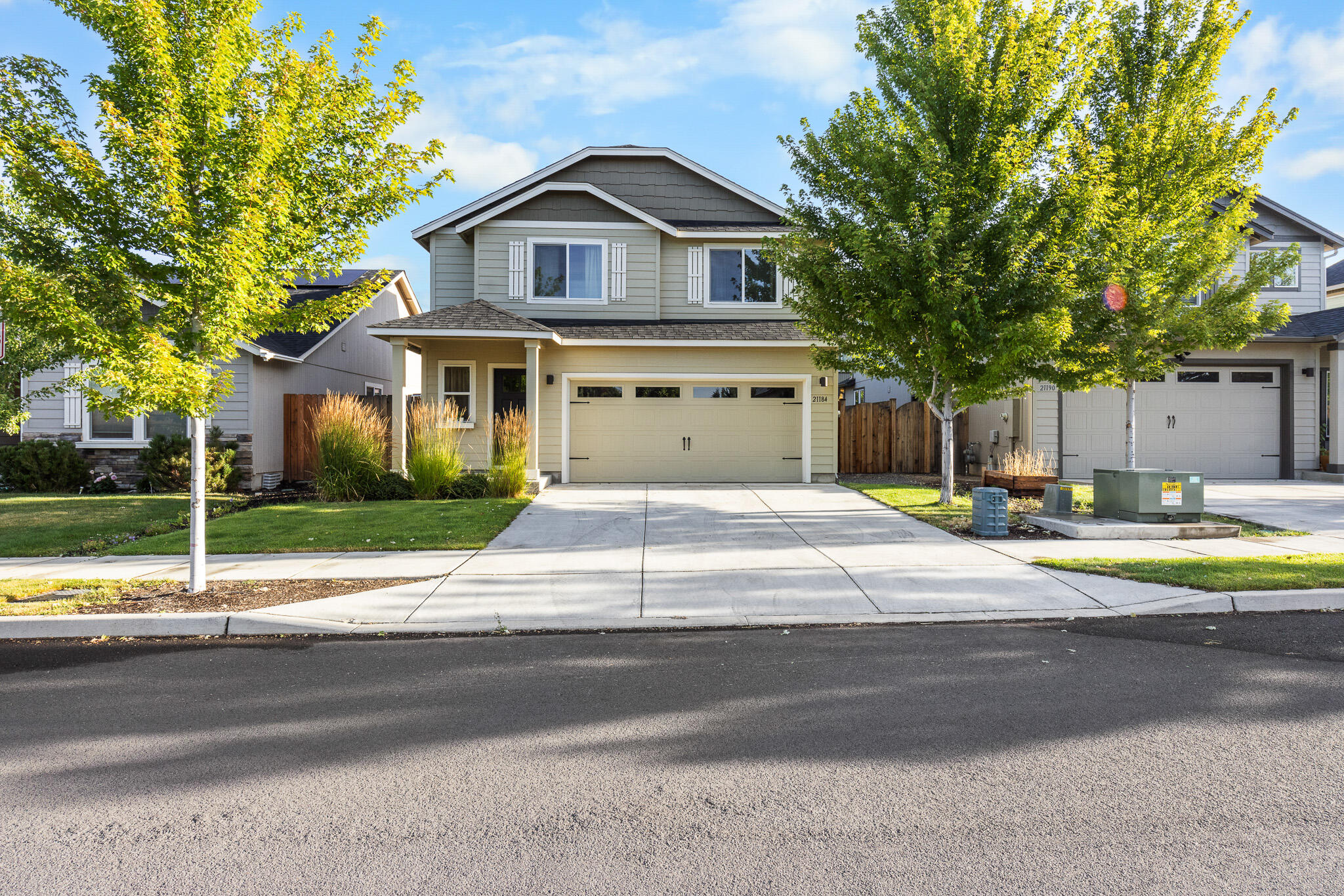 Enjoy the open floor plan in this lightly lived in 3BR, 2.5BA home in a convenient SE Bend location, with a neighborhood park! This lightly lived in home benefits from new exterior paint, and a new dishwasher and microwave in 2024. Home offers Central A/C, wood floors in kitchen, and an oversize patio. This two story home (all bedrooms upstairs) also offers a covered porch, fenced back yard, and the garage is extra deep! The Great Room has cathedral ceilings and a gas fireplace while the bedrooms benefit from ceiling fans. Seller can accommodate a quick closing, and is leaving all appliance including washer, dryer, and refrigerator for buyer. This home has been a second home since 2019 and is in excellent, move in condition!