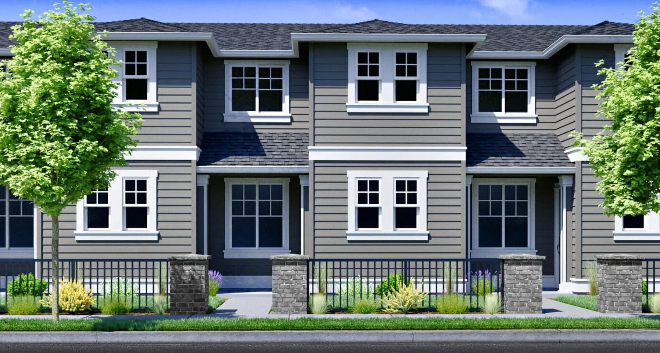 #190- Live large in a Parkside middle unit townhome by quality award winning Pahlisch Homes in our Petrosa Community in NE Bend OR.   You will love the open concept kitchen/dining/great room with cozy gas fireplace and light/bright loft with skylight!  Quality finishes include: 6 inch baseboards, choose your cabinet color, Quartz counters throughout, stainless steel appliances, luxury laminate plank flooring throughout main floor, bathrooms and laundry AND much more! Double wall construction for added insulation, gutters and more.   Photos are of similar floorplan, specs vary. Front yard landscaping and AC included.  Homeowners and residents here will have access to a full spectrum of private recreational amenities including swimming pools, parks, green spaces, and paved paths.  Estimated completion Spring?summer 2024. Petrosa Model Home is open Fri-Tues 12-5.  $5,000 buyer bonus when using Hixon Mortgage for.  Across from new city park and very near the Amenity complex.