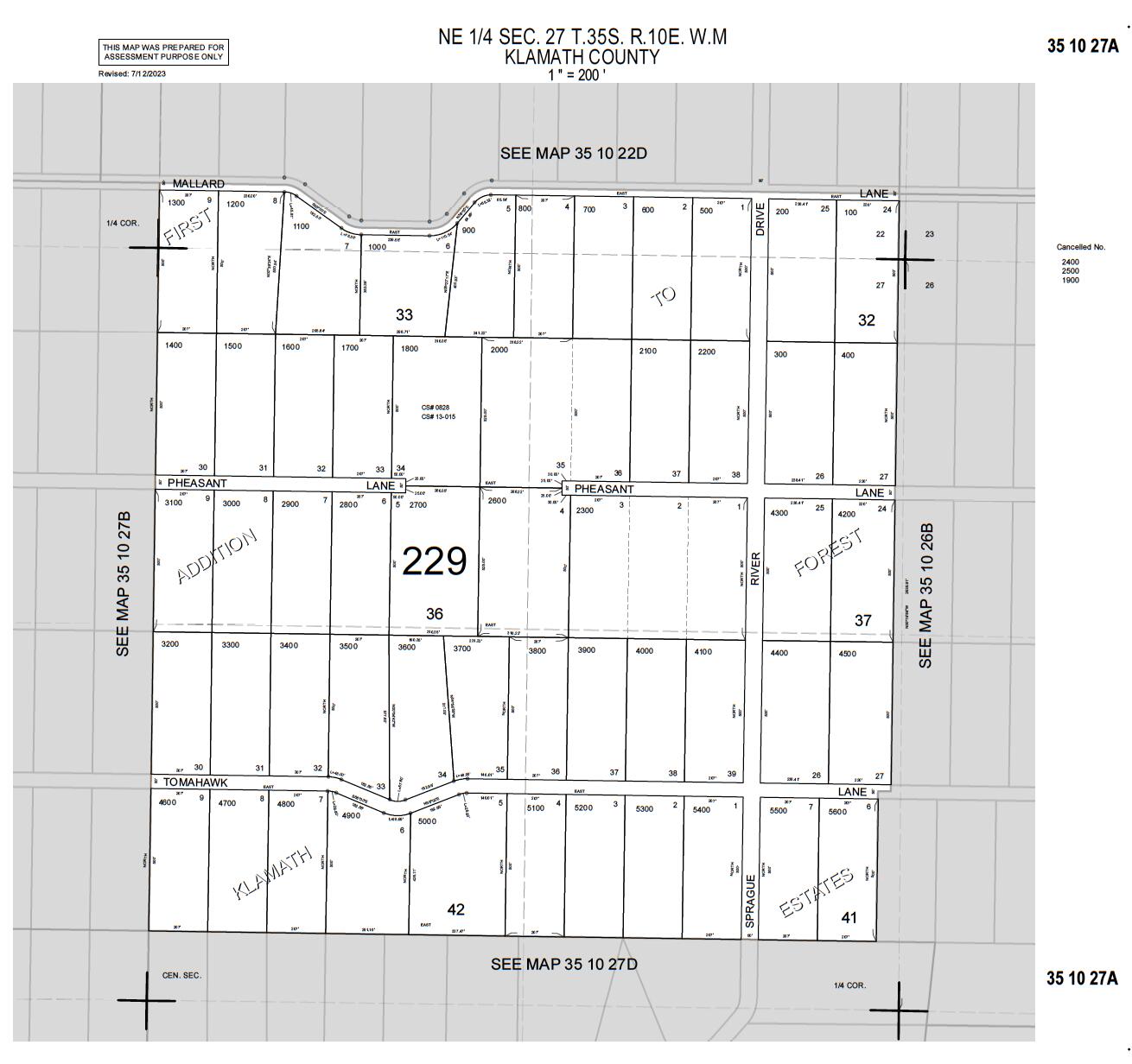 Klamath Forest Estates -First Addition - Land