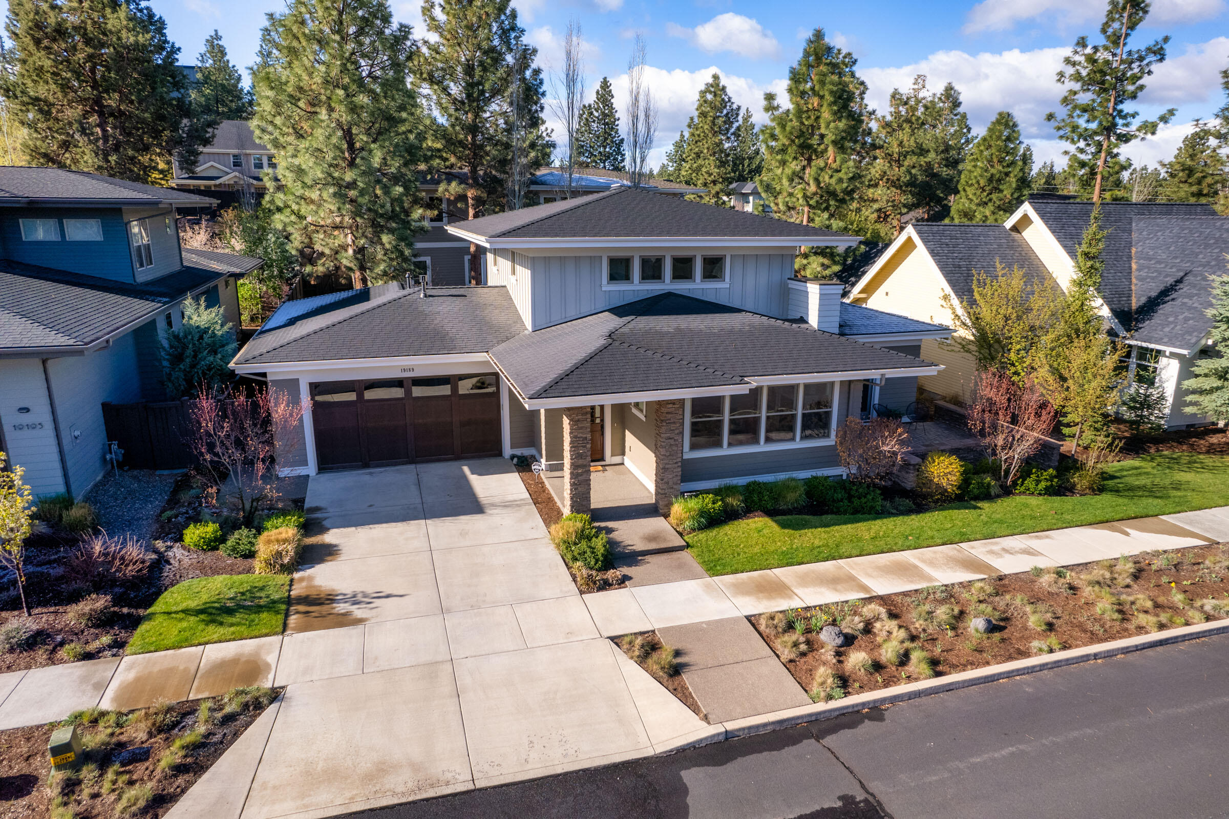 This stunning Greg Welch single owner home is lightly lived in and ready for a new owner.  With the primary bedroom on the main floor, the house lives like a single story home.  This home has an open concept feel with 3 bedroom, 3 bathroom plus a study it is ready for its new owners. The hardwood floors are easy to keep clean. The kitchen has a large island that is great for entertaining and cooking, along with excellent stainless steel appliances and a pantry. Enjoy your coffee on the quiet front patio and a BBQ in the southern exposure backyard and sunshine all year long.  Enjoy a large 2 car garage plus a tandem at the back and additional overhead storage.  In less than 1/2 mile you can enjoy trails that take you into Shevlin Park and beyond for a walk, run, bike ride or to enjoy the mountain views.