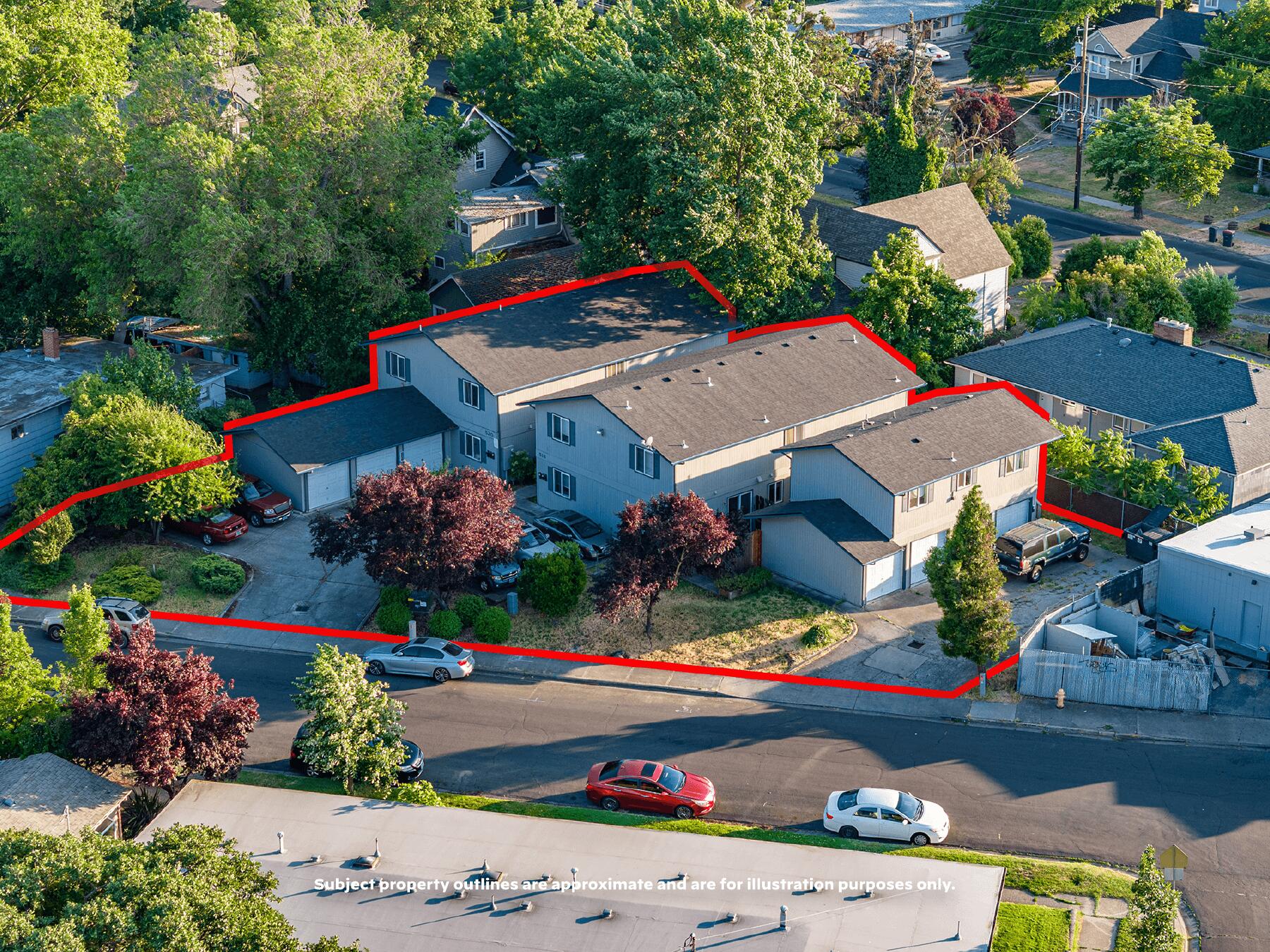 Exclusively presented for sale - 516-520 J Street: a clean, 1990s-built 7-unit apartment complex in Medford, Oregon (the ''Property''). A rare public offering of a renovated apartment complex producing strong rents, the Property presents an opportunity to step into established asset in a mature neighborhood. The Property is sited on a .30-acre landscaped lot, and consists of two, 2-story triplex buildings featuring (6) 2-bed / 1.5-bath townhome style units, each with a private fenced yard, as well as three private enclosed garages. The third building is laid out with a standalone 1-bed / 1-bath unit on the upper level, with 4 additional private enclosed garages on the first level, allowing each tenant a garage. Located in a quiet, mature area, the Property is close to multiple schools, parks, employers, and much more. The Property is an attractive opportunity to unlock significant value from an asset much newer than most available properties today - contact brokers for more info.
