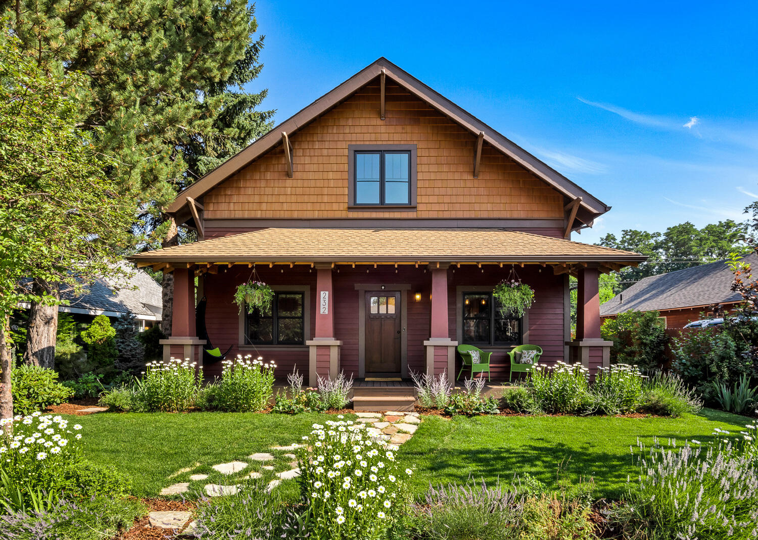This 3150 sq ft Certified Green Built main home built in 2016 offers potential separate living quarters or a Type 1 Owner-occupied short-term rental permit option at its lower level. Includes full kitchen, great room, jack & jill bath w/laundry, bedroom & convenient separate entrance. In addition, the original 1916 cottage is a delightful 737 sq ft ADU w/2 bed & 1 bath providing significant potential rental income, all perfectly situated within blocks of Market of Choice, Box Factory, Downtown Bend, Old Mill & Deschutes River. The main home's highly efficient SIP wall & ICF construction, hydronic heat & wood-clad windows keep utilities low. Great room centers on chef's kitchen island, 6 burner JennAir range, abundant custom cabinetry, bedroom & bath. Primary suite fills 2nd story with stunning cathedral ceilings, bath w/ heated/jetted tub, tile shower, walk-in closet, laundry & office. With front porch & 2 courtyard gathering areas, this property offers many options & living spaces.