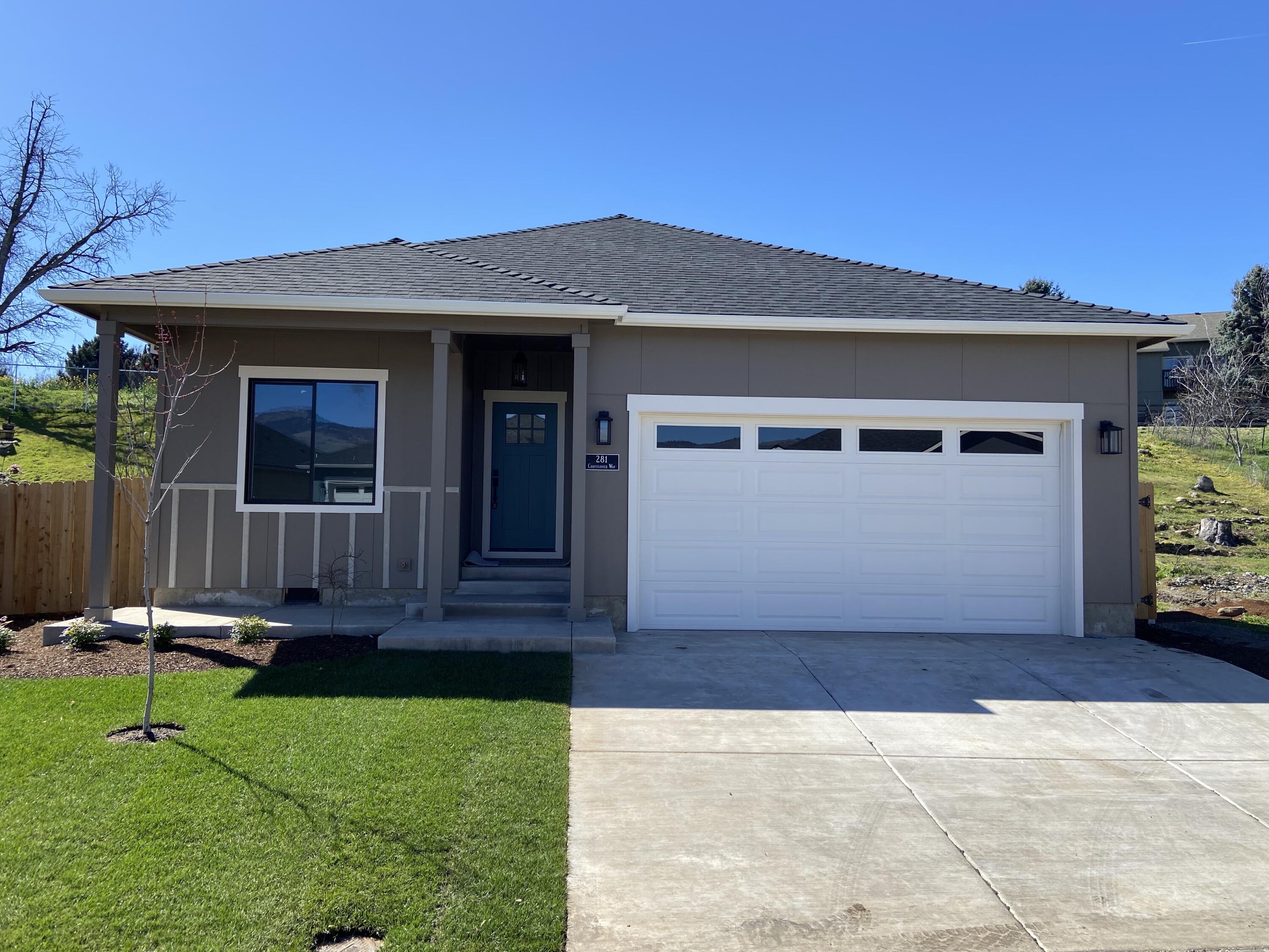 This beautiful modern farmhouse style single-story 3-bed/2-bath home by Rispoli Design & Build features 1,420 sq ft (per builder), 100% Hardie cement non-combustible siding & trim exterior, and is conveniently located in a 55+ community. Standard features ensuring quality & longevity are upgrades elsewhere. The open floor plan features high-efficiency ductless mini-split heating & cooling system, quartz countertops, laminate flooring, full door & window trim, porcelain tile, s/s appliances, solid-wood Diamond cabinets with soft-close doors & hidden hinges, fully finished garage with wi-fi opener, pre-wired for charging station, fencing, professional landscaping, fenced back yard, and more! Energy Star and Energy Trust certification ensures energy efficiency. HOA dues of $180/month include garbage, landscape maintenance, clubhouse and pool. Special financing available and ready for immediate occupancy.