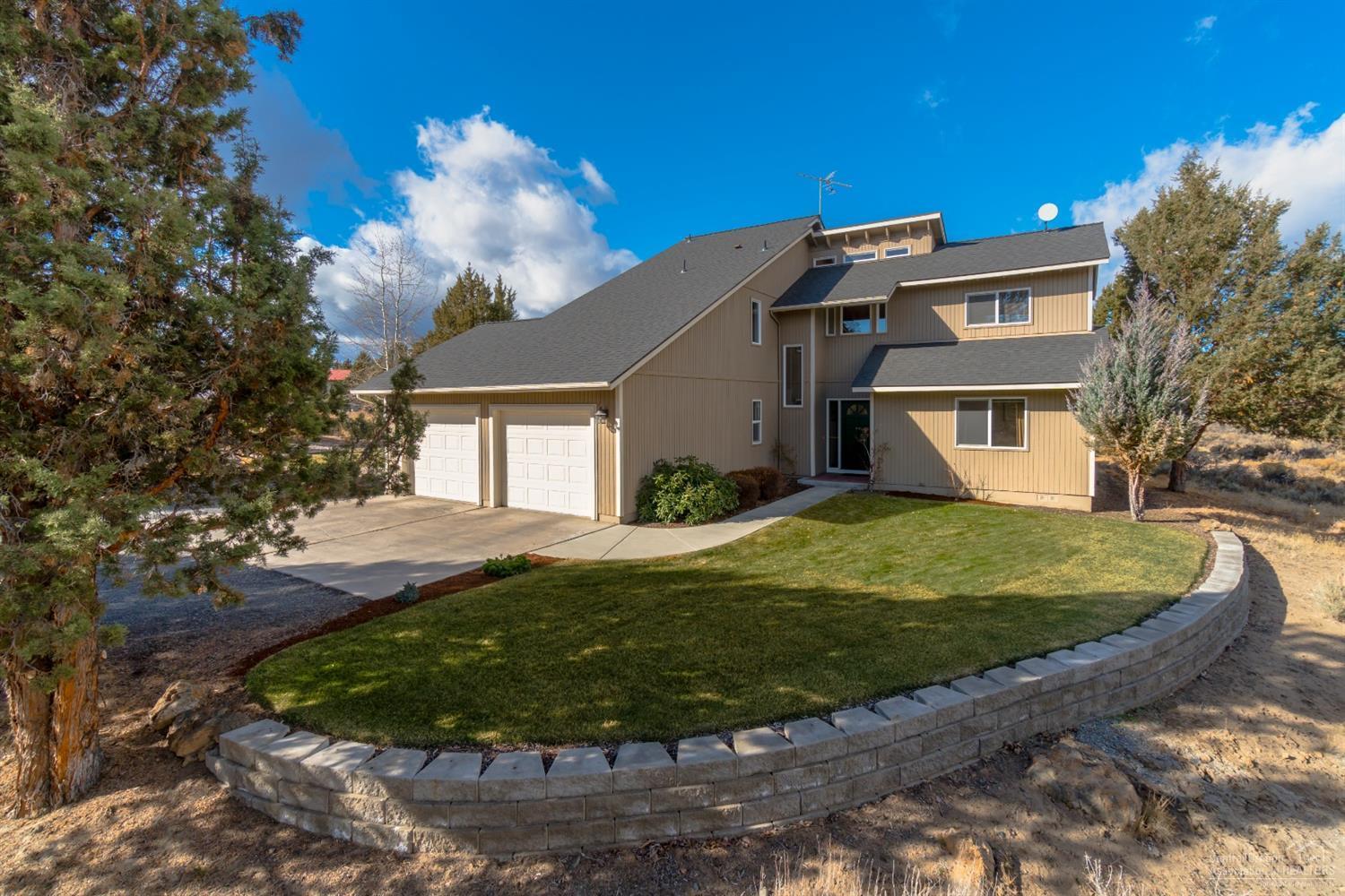 Just minutes from Bend, Sundance truly brings privacy and proximity together in the heart of Central Oregon. This light & bright, well cared for home shows pride of ownership throughout. Plenty of privacy sitting on nicely treed 3.14 acres with space for a future shop. Vaulted ceilings throughout, solid slab granite kitchen counters plus lots of windows bring in natural light including 3 sliding glass doors. Master suite includes it's own private balcony enclosed with windows and tile flooring. Master bath features two sinks with solid granite counters, tile floors, tiled wall shower and his and hers closets. Furnace and roof replaced in 2010 as well as updated toilets, faucets and tubs truly make this home move-in ready. This home has tons of storage with multiple closets, linen closets, extra space off the master closet and additional storage above the garage. All of this, just minutes from the Deschutes National Forest for endless recreation. Don't miss this one!