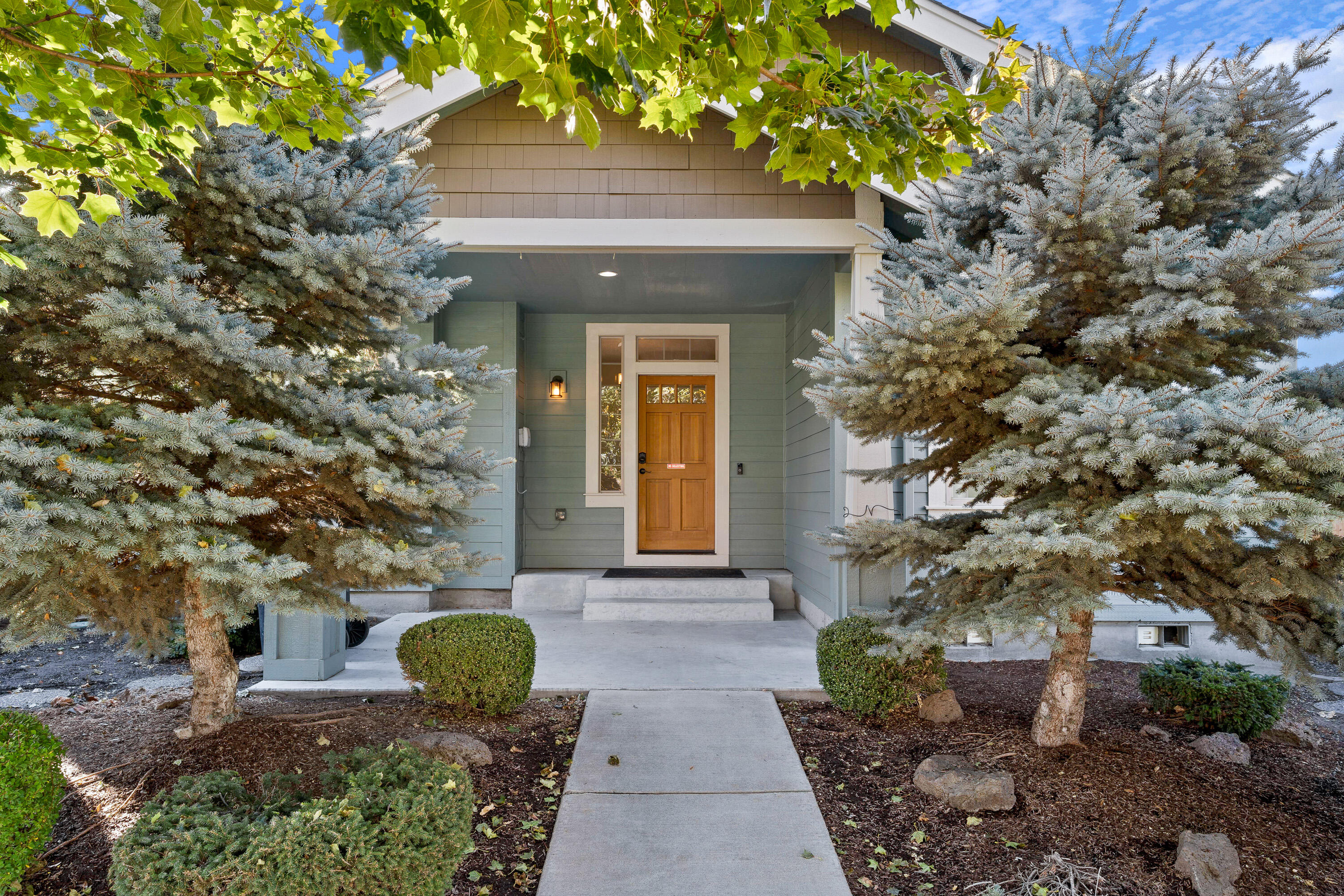 This beautiful craftsman home in NW Redmond on a generous .20 acre lot is perfectly positioned by schools, Quince Park, Dry Canyon trails and easy access to the highway. Lots of natural light with the 1,817 sq ft open floor plan, three covered patio areas, vaulted great room with tongue and groove, natural stone floor to ceiling fireplace with lots of built-ins and bamboo flooring throughout all of the living areas .Great separation of space with an oversized primary bedroom with two sets of double doors and a bonus nook/office area with the two additional bedrooms and bathroom on the other side of the house. Mature trees and low maintenance natural scape landscaping with a large RV pad in the back of the home by garage along with a 10x16 storage building that has double doors and windows. Enjoy the convenience of the laundry/mud room right off the garage with storage cabinets and deep sink.
2021 updates: heat pump, exterior paint, new garage door opener, privacy fencing, new toilets.