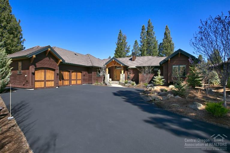 Exceptional quality & thoughtful design can be found in this custom built single level home in Broken Top, completed in 2011. No expense was spared. Great room plan w/handsome stone fireplace, lots of natural light, Pella wood windows, hickory hardwd floors, built-ins throughout. Dream kitchen w/ Wolfe, Miele & Subzero appliances, large island, 2 sinks, & gorgeous slab granite & bfast nook. Luxurious master suite w/adjacent exercise room. Outstanding views of golf course & large pond. 1000 bottle wine room.