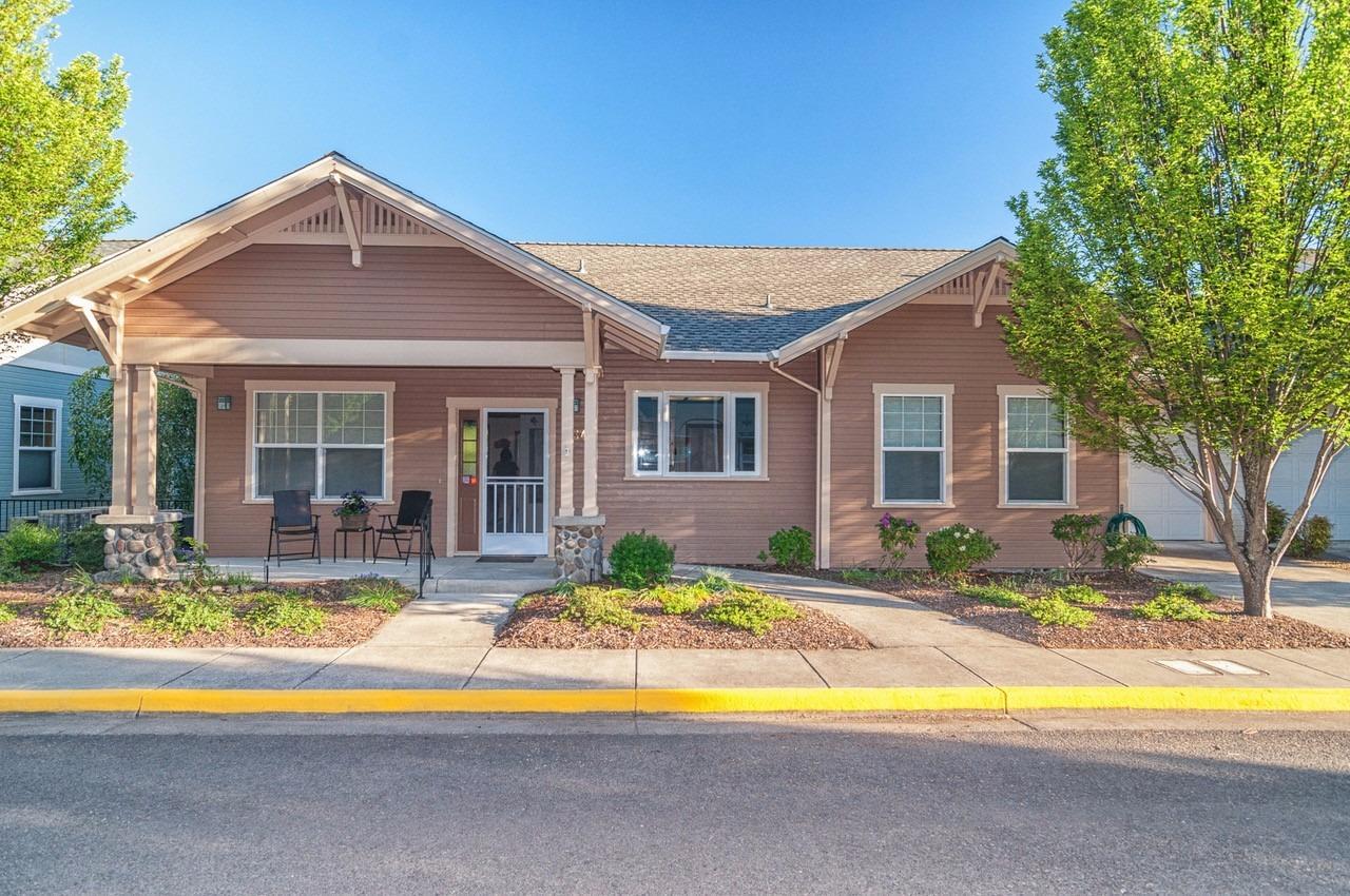 Located in an upscale resort community for 55+ residents, this single-level, luxury condominium home features the best of everything! With its' street entry, it feels like a single-family home. Commanding views, a private street, an extensive remodel, including kitchen and baths, a custom stone fireplace, hardwood & tile floors, gorgeous wood cabinetry and built-ins, granite & tile counters, and newer roof, ext. paint and HVAC distinguish this home. Enjoy all the community has to offer with its' great restaurant, clubhouse, full gym, pool and community garden. Can include the custom furniture, dishware and linens making this home truly turn-key! Can be used as a short term rental with a 1 month minimum stay per CC&R's, making this perfect for an investor.