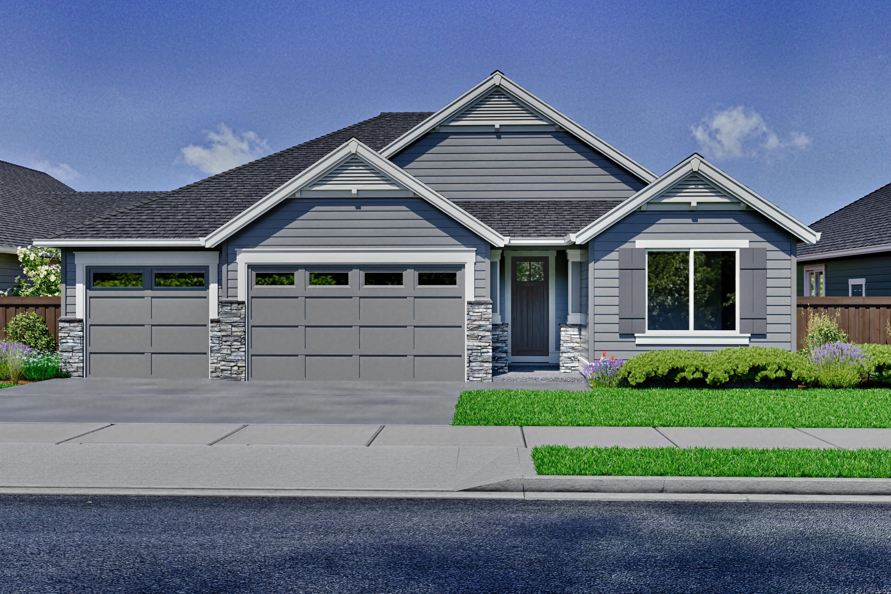 Home Site 11 is perfectly positioned among a stunning grove of Ponderosa Pines in Collier, the newest Signature community by Pahlisch Homes in northwest Bend. With nearly every homesite backing to serene green space, the atmosphere here is peaceful and private. Just under a mile from the shops, restaurants, parks, and schools of Northwest Crossing, you'll enjoy easy access to everything this vibrant neighborhood has to offer. Trails begin right outside your backyard, and Mt. Bachelor and the Cascade Lakes are just a short drive away for year-round adventure.
The Carrington floor plan is a favorite for its layout—offering a bright, open-concept design with abundant natural light streaming through large windows. With two guest bedrooms and a spacious primary suite, it's a perfect fit for those looking to downsize without compromising comfort or style. Luxury finishes like JennAir appliances, a tile walk-in shower, and hardwood floors bring an elevated touch to this this beautiful home.