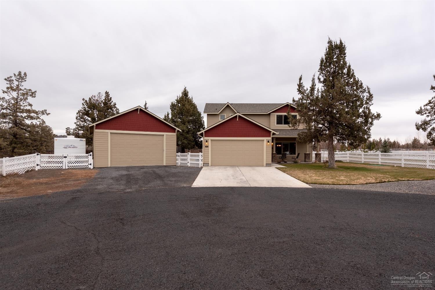 Hard to find home on .51 Acre lot with Shop. Nice open great room Large bonus room. Huge Master bedroom. Good Location. Lots of Upgrades. Nice open kitchen with Pantry and Island with Breakfast bar, covered back patio. 24x36 Detached Shop and two Car attached garage. Close to Town and schools and Smith Rocks.Lots of Parking and room for your Toys Dont miss this one.