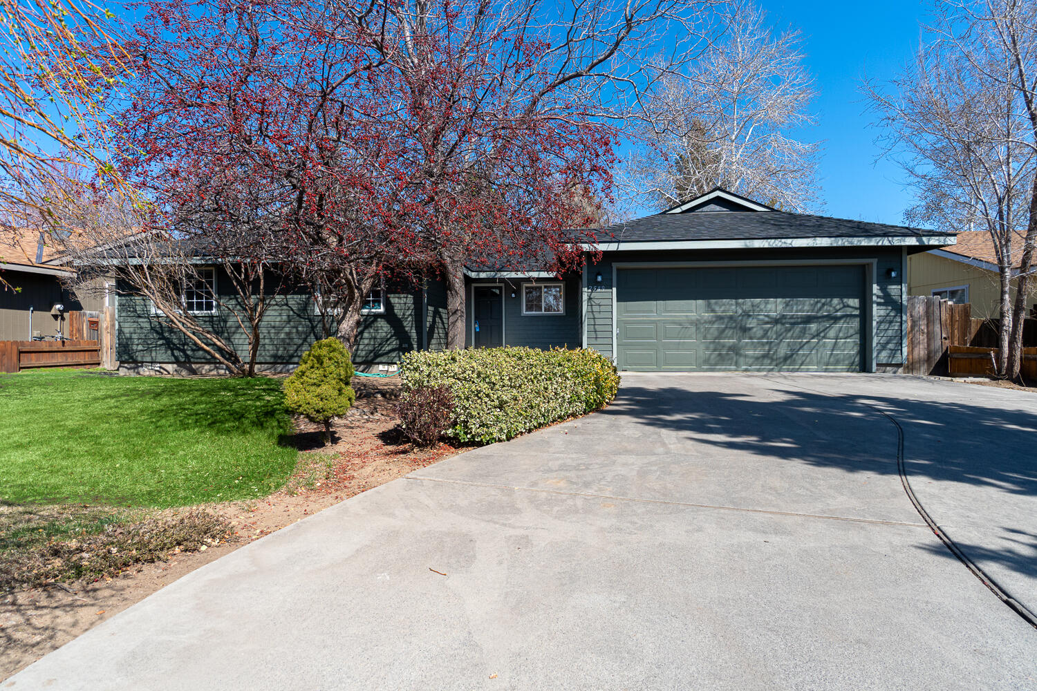 Conveniently located home in SW Redmond. Spacious vaulted living area off the main entry w/ additional bonus area/office. Open kitchen layout w/ tile floors, dining area, & sliding door off the dining opens to newly painted back deck for year round entertainment. Primary bedroom is carpeted w/ master bath, enclosed toilet/shower area. Two additional bedrooms as well as a full bath w/ shower/tub combo. Gas forced air, double car garage, fully fenced, mature trees, & w/ small shed off the back porch as well as a trellils. Brand new interior & exterior paint. Open house this weekend only. Saturday 4/3, 11:00am-4:00pm.