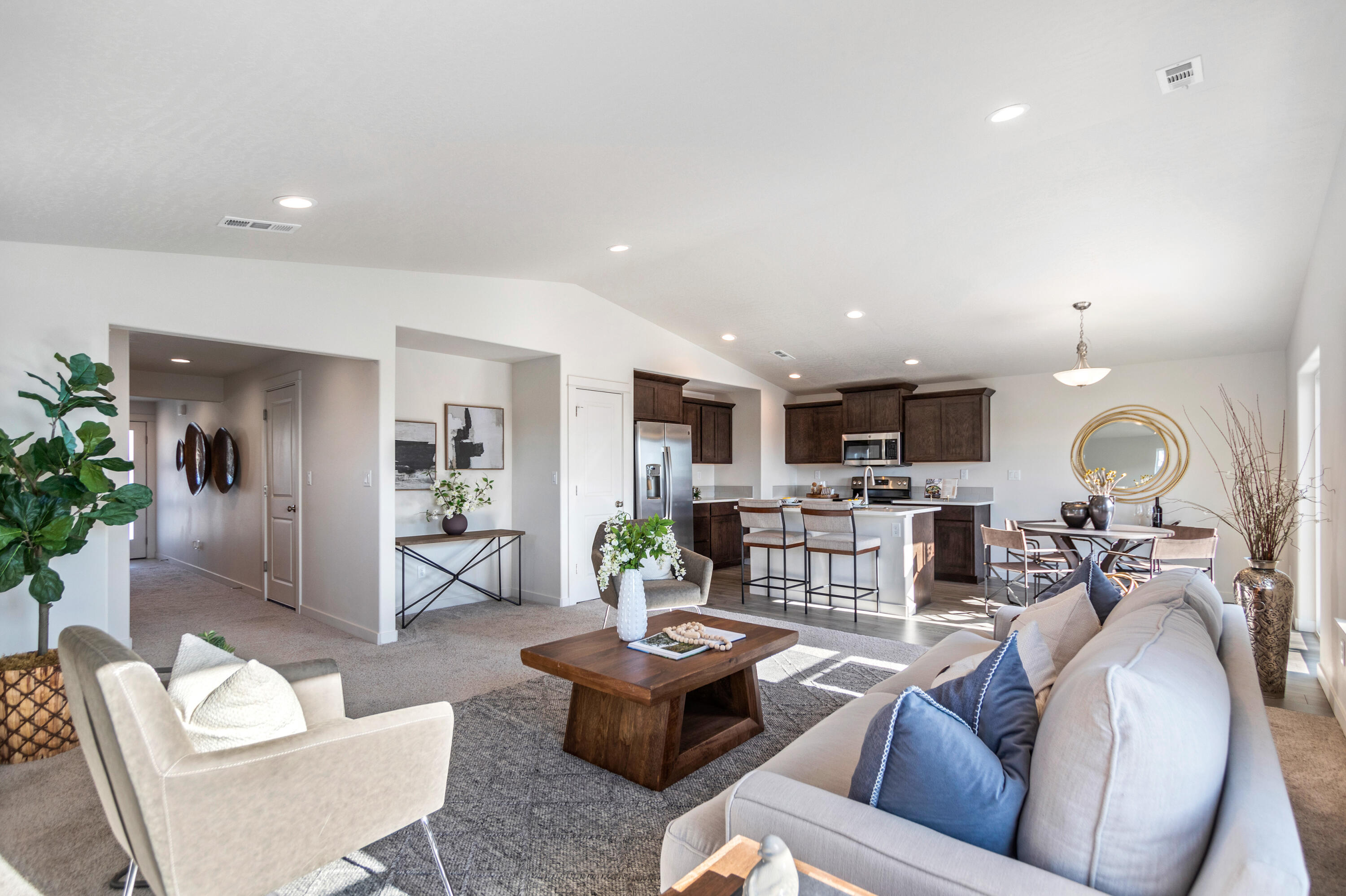 Save up to $10,000 on this nearly completed home! The 1,395 sq. ft. Darrington is move in ready for those ready to move forward and enjoy an affordable plan catering to the Central Oregon lifestyle. Vaulted ceilings and sun-filled spaces create an inviting place to gather, while durable LVP flooring and low-maintenance finishes keep life simple. The oversized garage offers room for your gear, gym, or hobbies, and the fully fenced backyard is perfect for pets, gardening, or relaxing under the Central Oregon sun. Move in before the holidays and start creating memories without the stress of projects or hidden costs. With thoughtful design, modern comfort, and smart pricing, the Darrington delivers the freedom to live well now while investing wisely in your future.