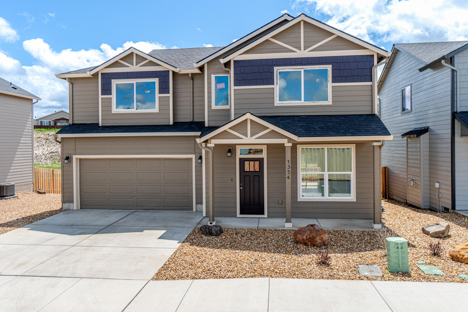 Move-in ready home!  Affordable luxury built in the Stoneridge Terrace Community w/ miles of trails nearby! This lot backs to the creek & will be completed soon! Spacious living both inside & out a Great Room plan. Open kitchen features plenty of cabinetry & prep space on the slab Quartz counters. Full height designer tiled back splash, breakfast bar & SS appliances. Main living spaces offer luxury vinyl plank flooring, tons of natural light and plenty of room for gathering or entertaining. Spacious Owners Suite w/ walk in closet, dual vanities & enclosed toilet area. Three additional spare bedrooms share a full bath. Laundry room + additional half bath located on the main level. Double car garage, fully fenced, landscaped w/ sprinklers and complete w/ rain gutters. Inquire about other floorplans in this neighborhood!