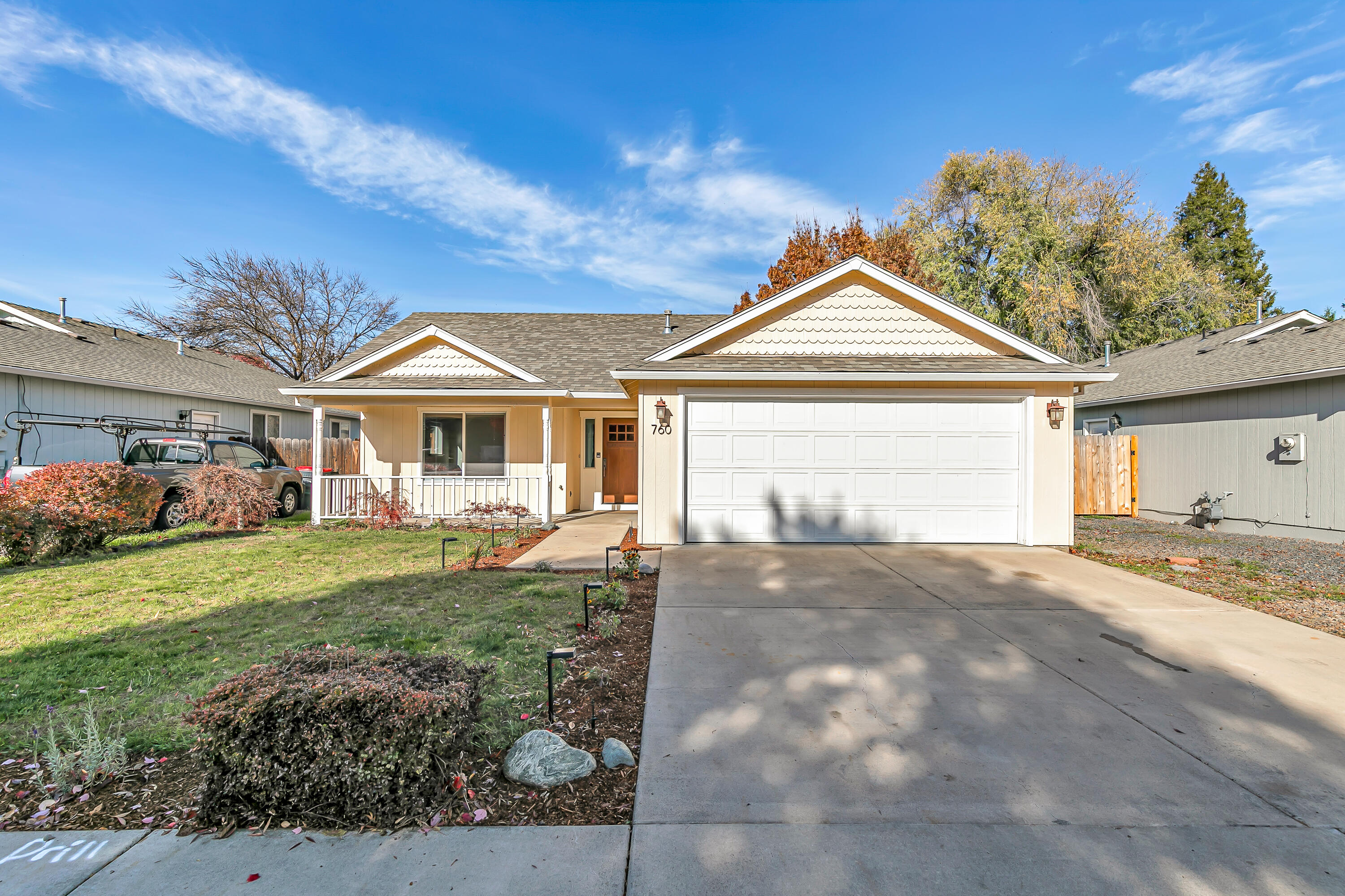 Owner-carry financing only! Located in desirable South Medford, this beautifully updated single-level home is truly move-in ready! Featuring 3 bedrooms and 2 bathrooms, this gem has been tastefully refreshed from top to bottom. Recent upgrades include a new roof, laminate flooring throughout, new hot water heater, fresh interior paint, modern light fixtures, stylish barn-style closet doors, and woven bamboo blinds. The kitchen shines with a stainless basin sink, new microwave, and garbage disposal. Both bathrooms feature new toilets, completing the list of thoughtful improvements. Situated on a level, landscaped lot in a quiet, peaceful neighborhood, this home offers both comfort and convenience. Don't miss your chance to own this turnkey treasure—it's ready for you to move right in!
