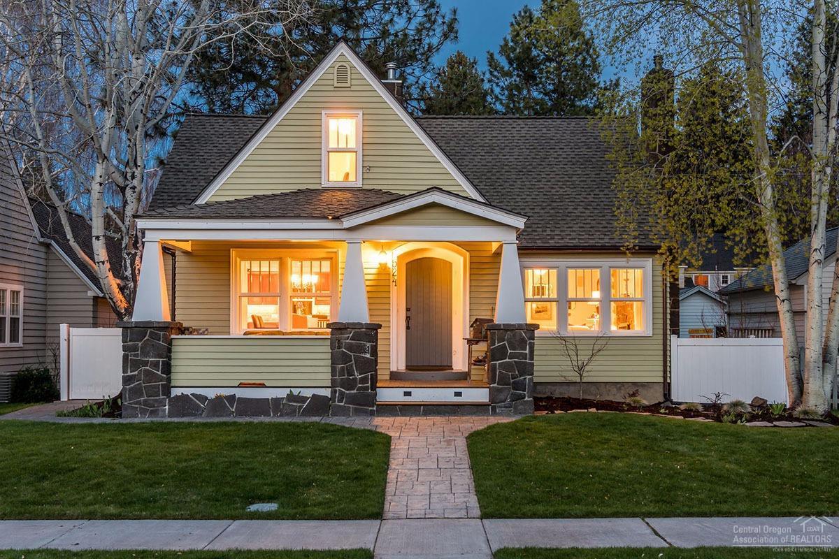 Stunning historic home in the heart of Bend located just 5 blocks from downtown, 1 block form Drake Park, and 10 blocks from the Old Mill District. Loving remodeled with the highest in quality and detail. Main level living with additional bedrooms, family room, and a large storage room downstairs, two bedrooms, a bathroom, and office located upstairs. Gas fireplace in both the spacious living room and master suite. Master suite is a must see w/2 huge closets, steam shower, marble tile with floor heat.