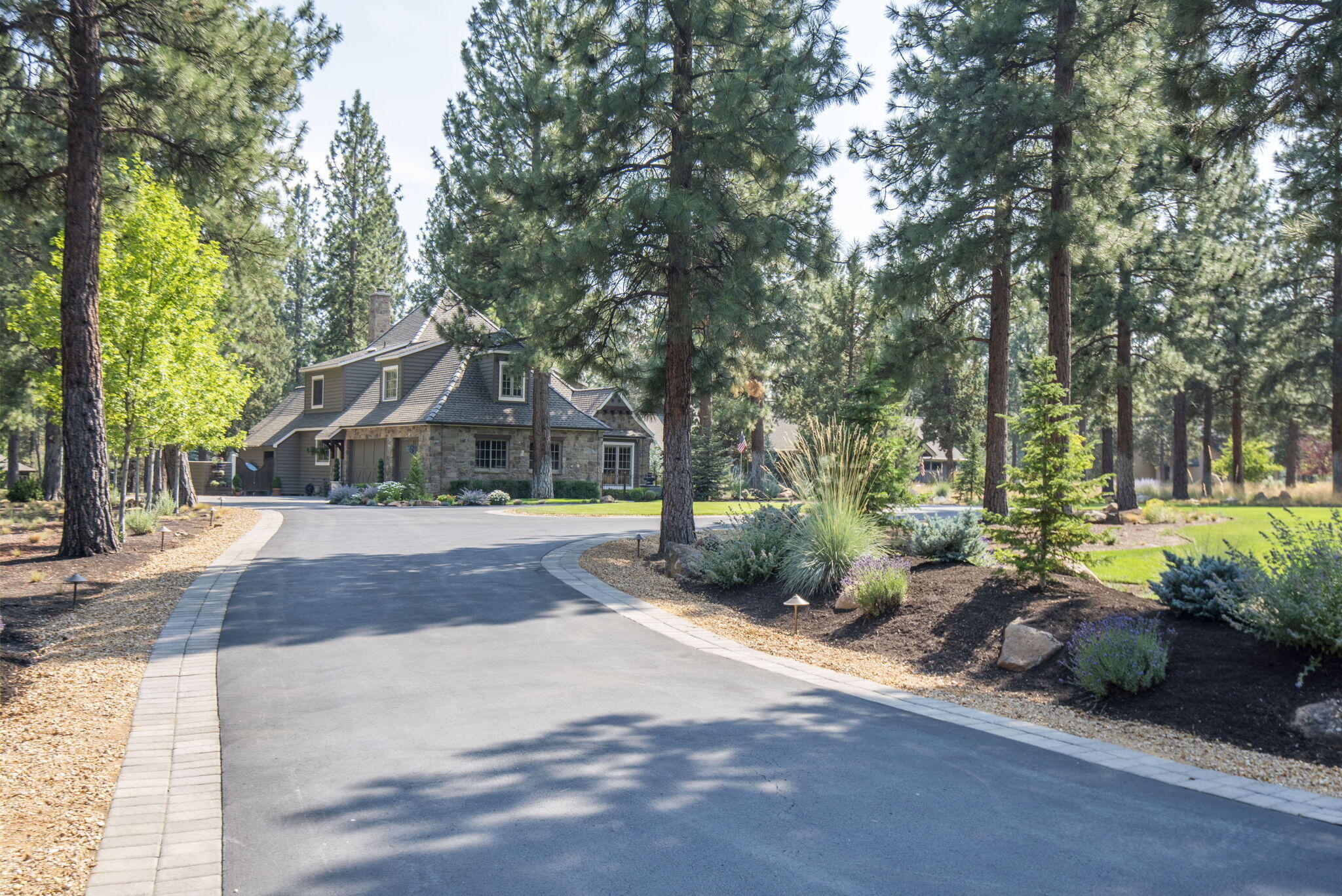 Stunning French Country 4 bedroom 3.5 bath home on the 9th Fairway at Aspen Lakes, one of the best neighborhoods in Sisters, Oregon. Lots of attention to detail-this beautiful custom home. Features include; gourmet's kitchen, large primary bedroom & bathroom on main floor, beautiful office w/fireplace, propane or wood burning fireplace in great room, 3 full bathrooms plus powder room. 3 guest bedrooms and 2 baths and a large Family Room w/wet bar upstairs . Gated community has wonderful amenities including Club House, Restaurant, Pool & Pool House, Tennis, Pickleball & Basketball courts and Pro class 18 hole golf course! The 1.17 acre lot features inviting outdoor living areas and beautifully landscaping set off by mature native Ponderosa Pine. Call for or see attached list of features