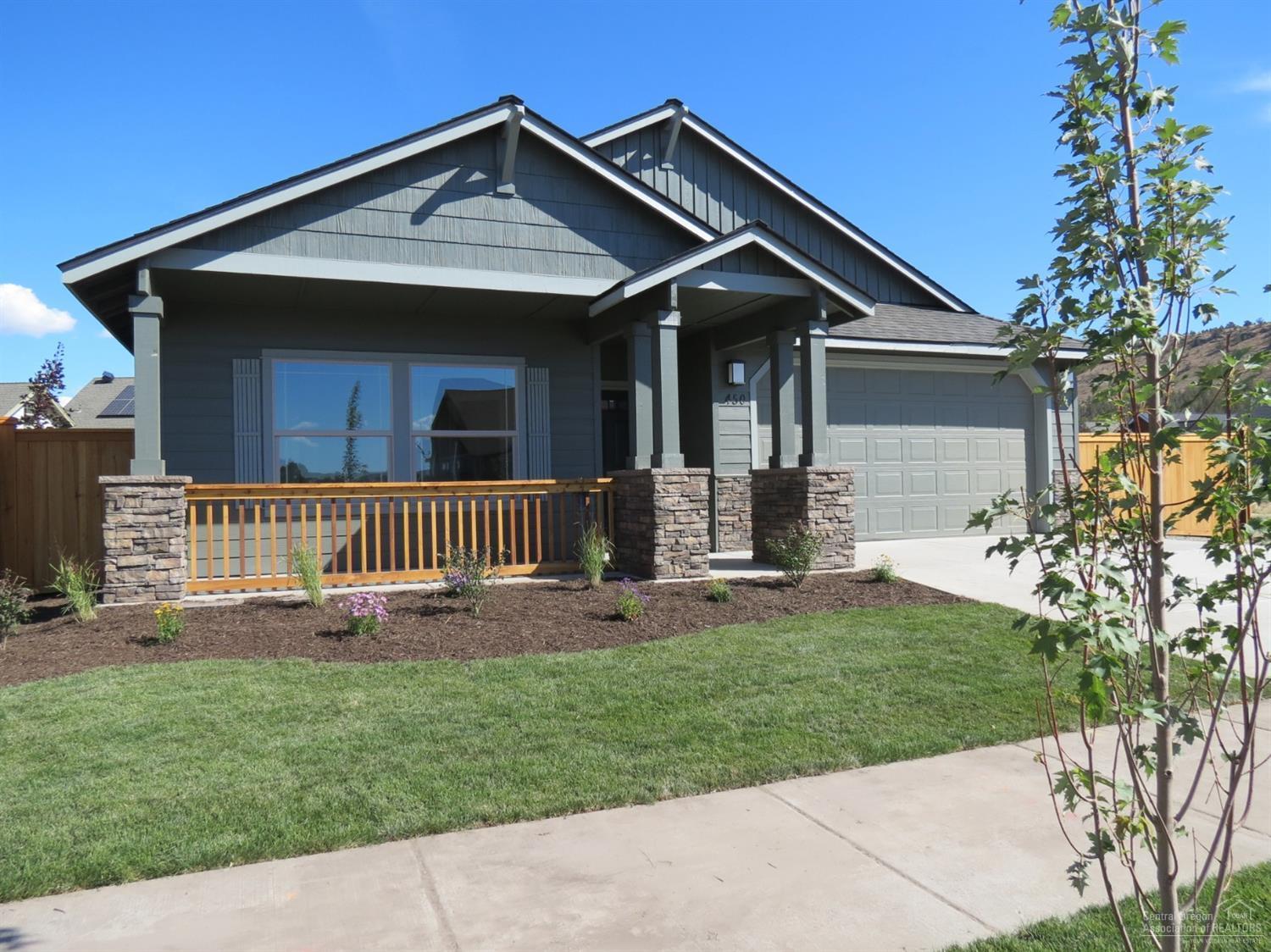 NO HOA fees on this beautiful Crystal Spring sub. home. 4 bedrooms or 3 with a den, 2.5 baths. Lots of square footage in a new single level home, 1983 sq ft of living space plus attached double car garage. Large great room opens up to a dining area and the kitchen with an abundance of cabinets, including a eating bar. All stainless appliances. Master with walk in closet and double vanity plus 3 more additional bedrooms. Separate utility. Has fireplace. Landscaped with sprinklers. This home is vacant and ready to go.