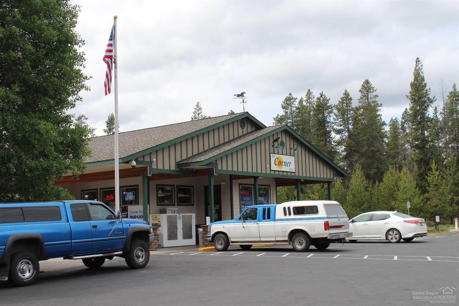 Unique business in LaPine, OR w/ rare rural commercial zoning & further site development potential. The Corner Store is located at a high traffic intersection and serves the community for daily grocery essentials & is the last stop for most when traveling to the lakes. W/ a full service drive-thru deli including full espresso bar this business has room to grow. Property includes warehouse & all fixtures. Fully staffed & well maintained, you won't want to miss this amazing opportunity!