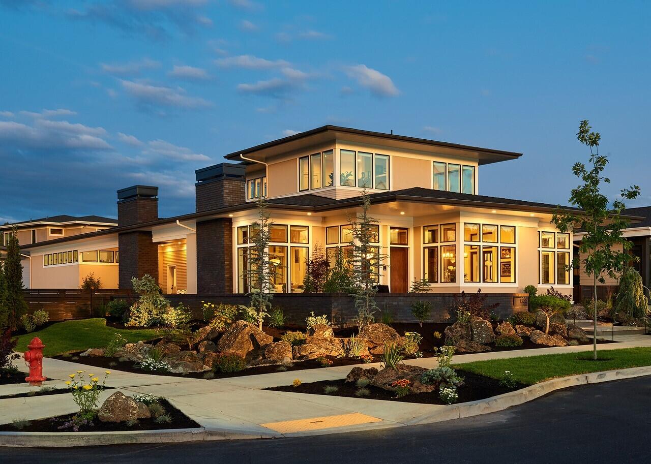2018 Tour of Homes award winning Salvesen built home on Discovery Park Dr. in Northwest Crossing. Premier location on a corner lot, this prairie style home exudes craftsmanship and high end finishes throughout. The spectacular kitchen is a chef's dream, with quartzite countertops and backsplash, Thermador appliances, and an oversized centerpiece island. Great room features 10' ceilings, abundant windows to let in all the light, oak floors set in a beautiful Herringbone pattern, and Control 4 smart home system. Gorgeous Primary Suite and Bath on the main features an exquisite soaking tub and a generous, finished walk in closet. Also on the main level you will find a designated office suited for any scenario. The meticulous landscape surrounds a covered patio with built in ceiling heaters, flush mounted tv, fireplace and a tranquil fountain perfect for year round entertaining. Oversized 3 car garage with cabinets is perfect for all the Bend necessities!