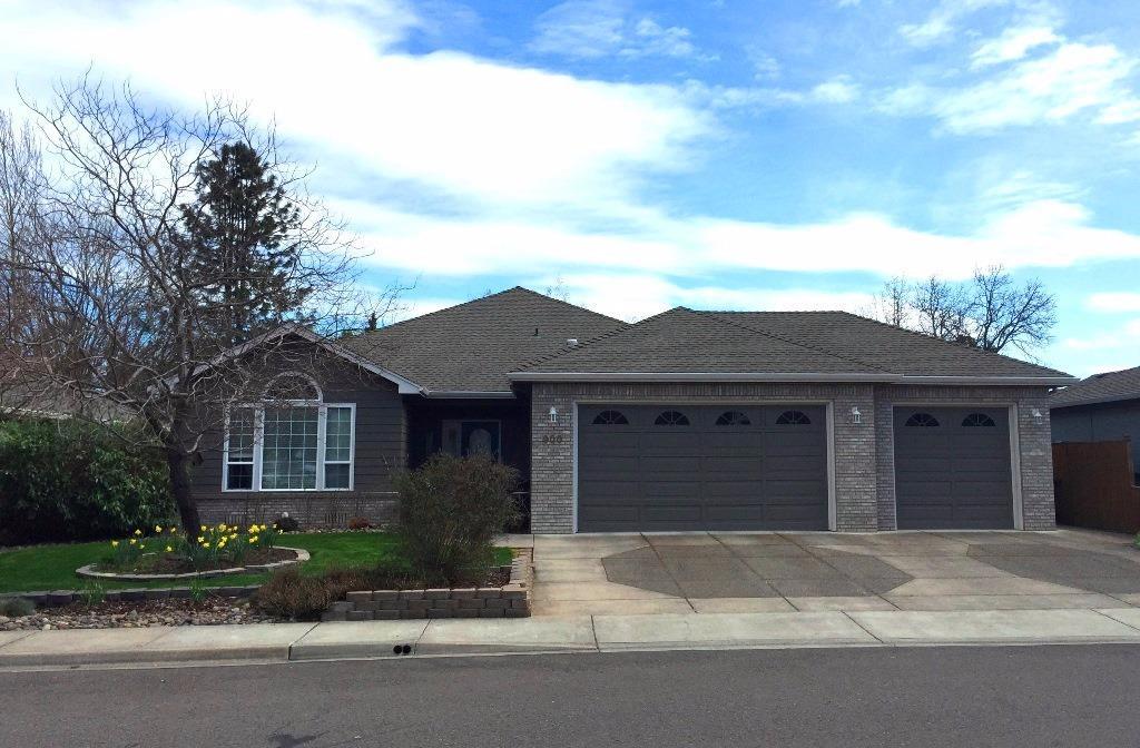 This wonderful, well maintained home is located in a great neighborhood and has a small creek at the back of the .24 acre lot. The home features 3 bedrooms, 2 baths, a formal living room with a vaulted ceiling and a cozy gas fireplace, family room and dining area. The kitchen opens to the family room and has lots of cabinets for storage. Nice master bedroom with a large walk in closet. The master bath has 2 sinks, a shower and large tub. The back yard is fully fenced with a nice side yard, storage/garden shed and a covered patio off of the family room. There is a gate in the back that opens to the creek area, where you can sit and enjoy the water flowing by or play a game of horse shoes. 3 car garage.